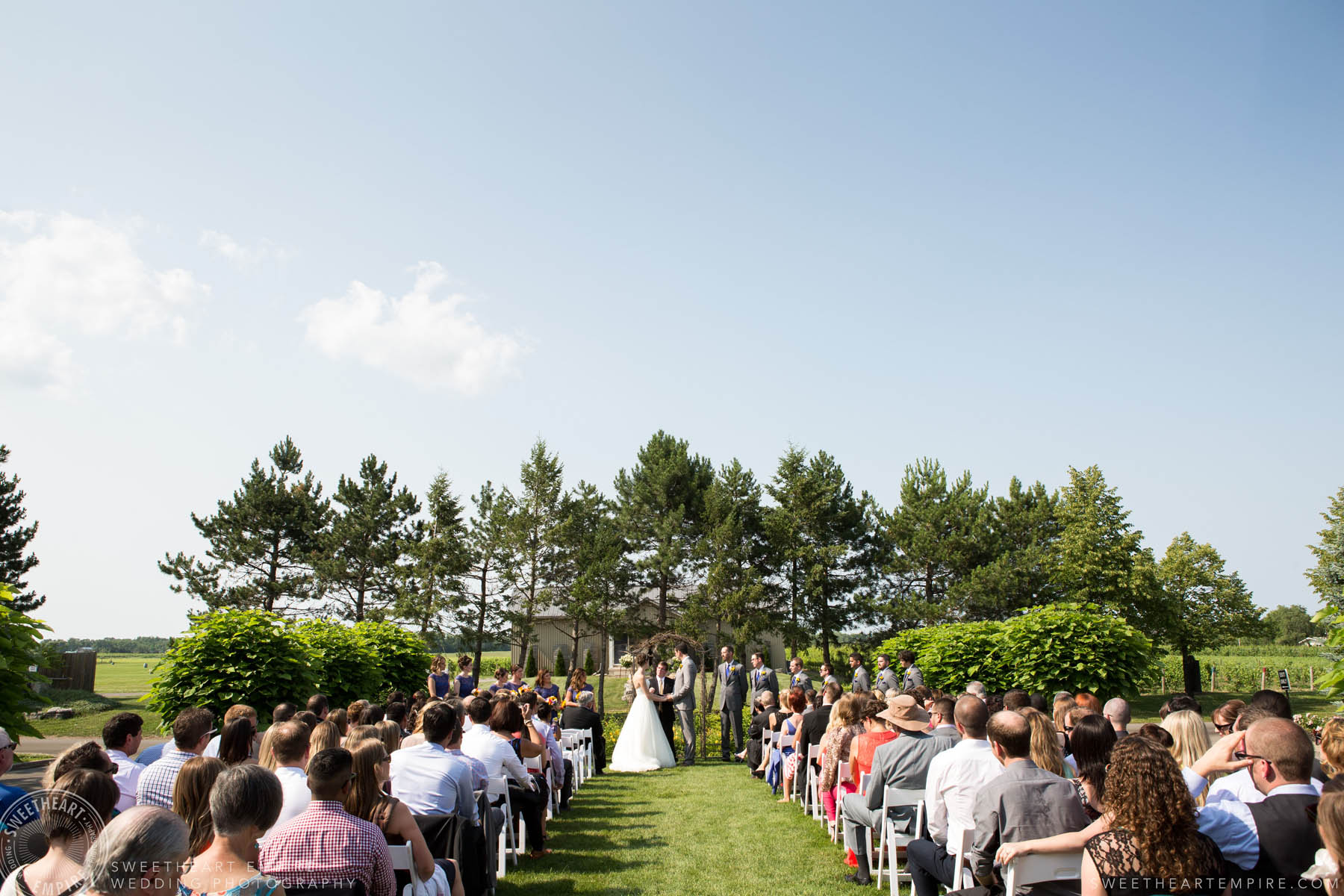 Beautiful outdoor marriage ceremony, Rockway Vineyard Wedding, Niagara