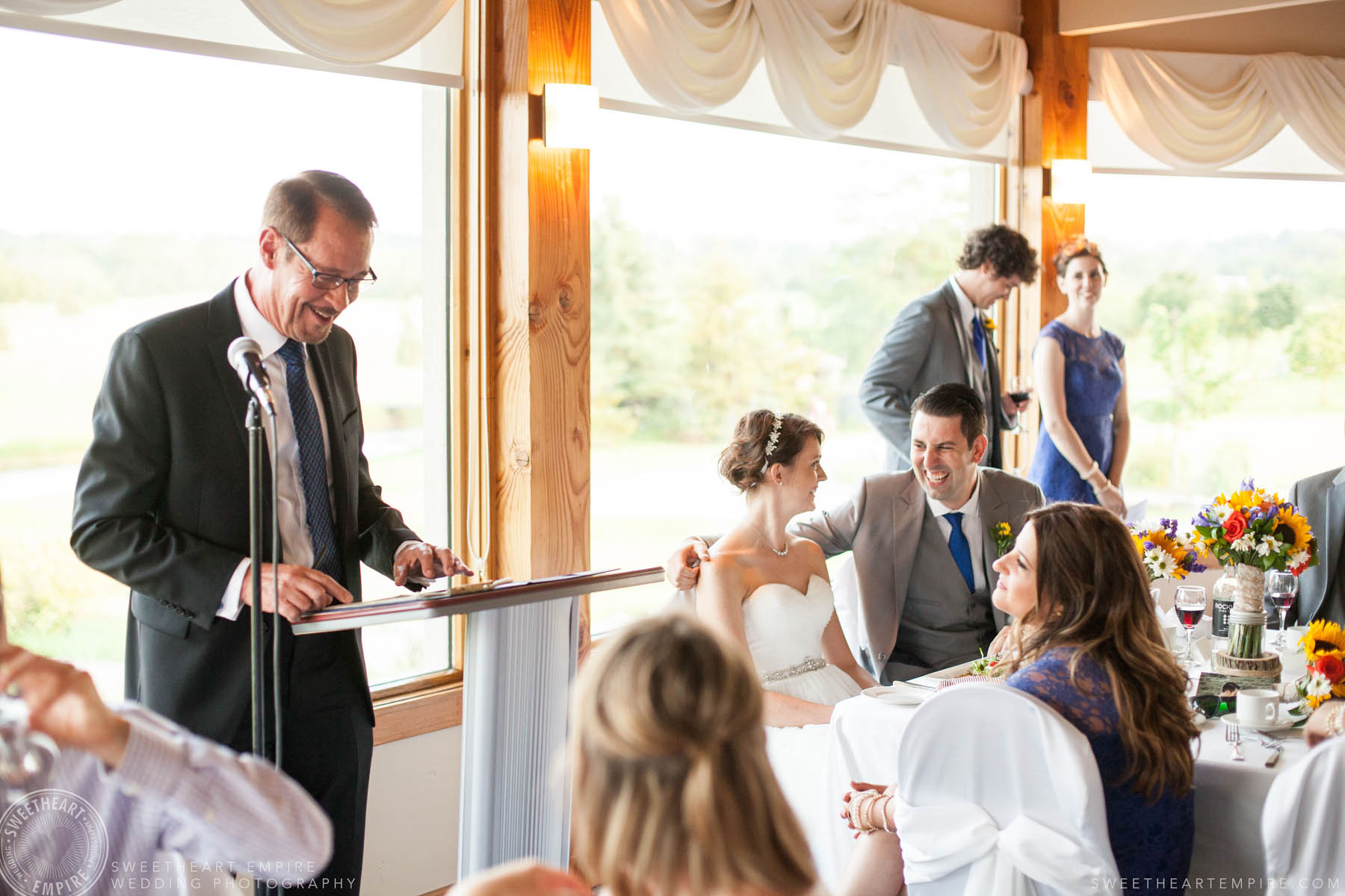 Wedding speeches, Rockway Vineyard Wedding, Niagara