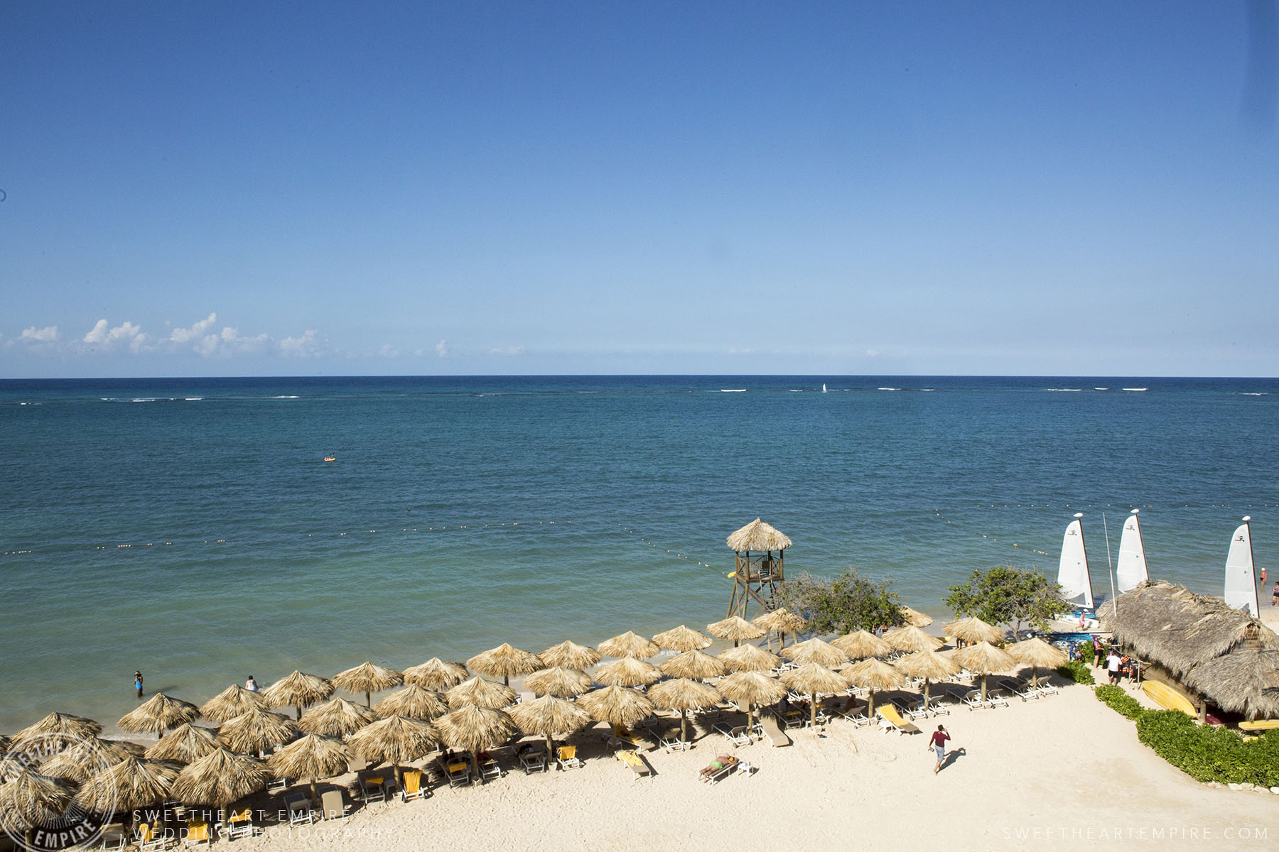 View of the beach at Iberostar Grand Hotel Rose Hall, in Montego Bay, Jamaica