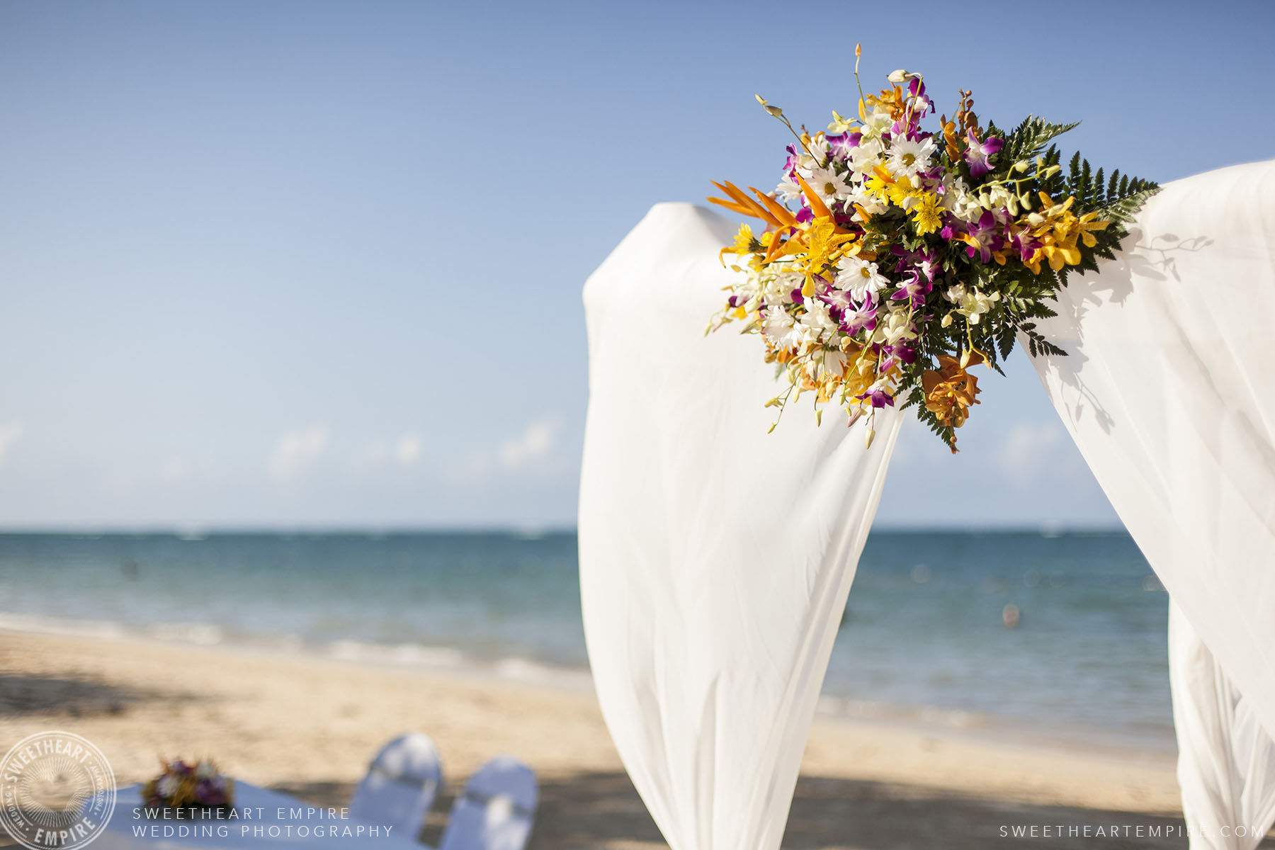 Ceremony altar; Iberostar Grand Hotel Rose Hall, in Montego Bay, Jamaica