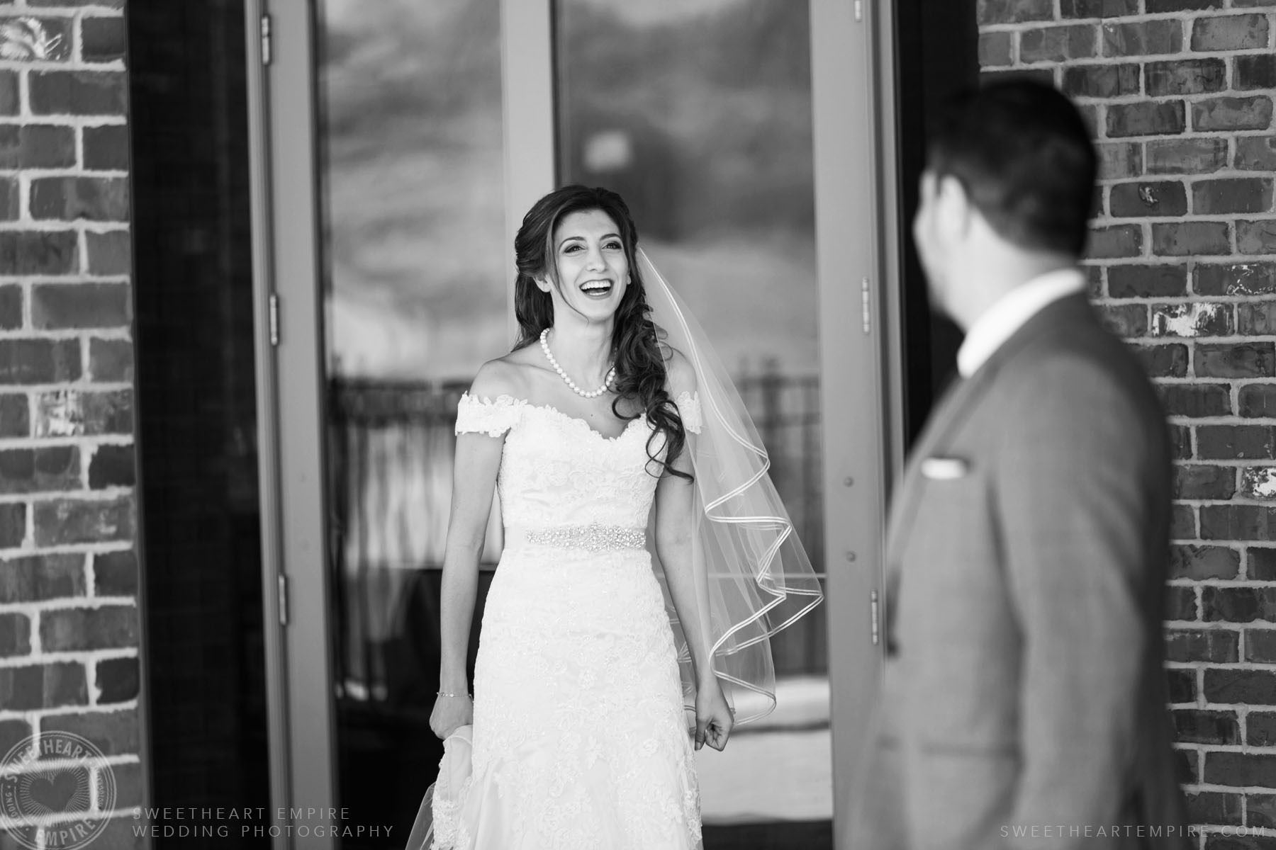The first look; Eagles Nest Golf Club Wedding Photos