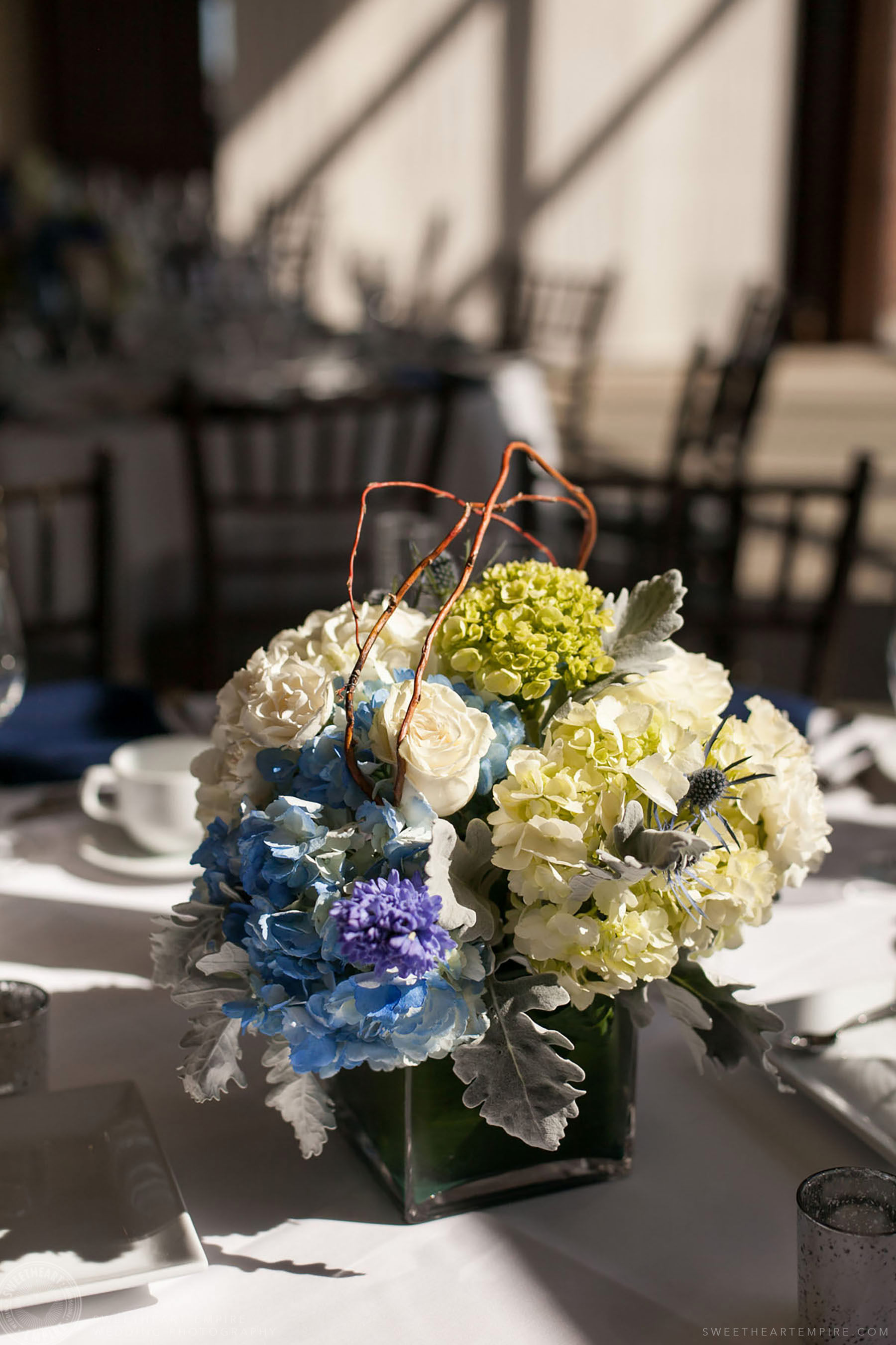 Wedding reception centerpieces, Eagles Nest Golf Club Wedding
