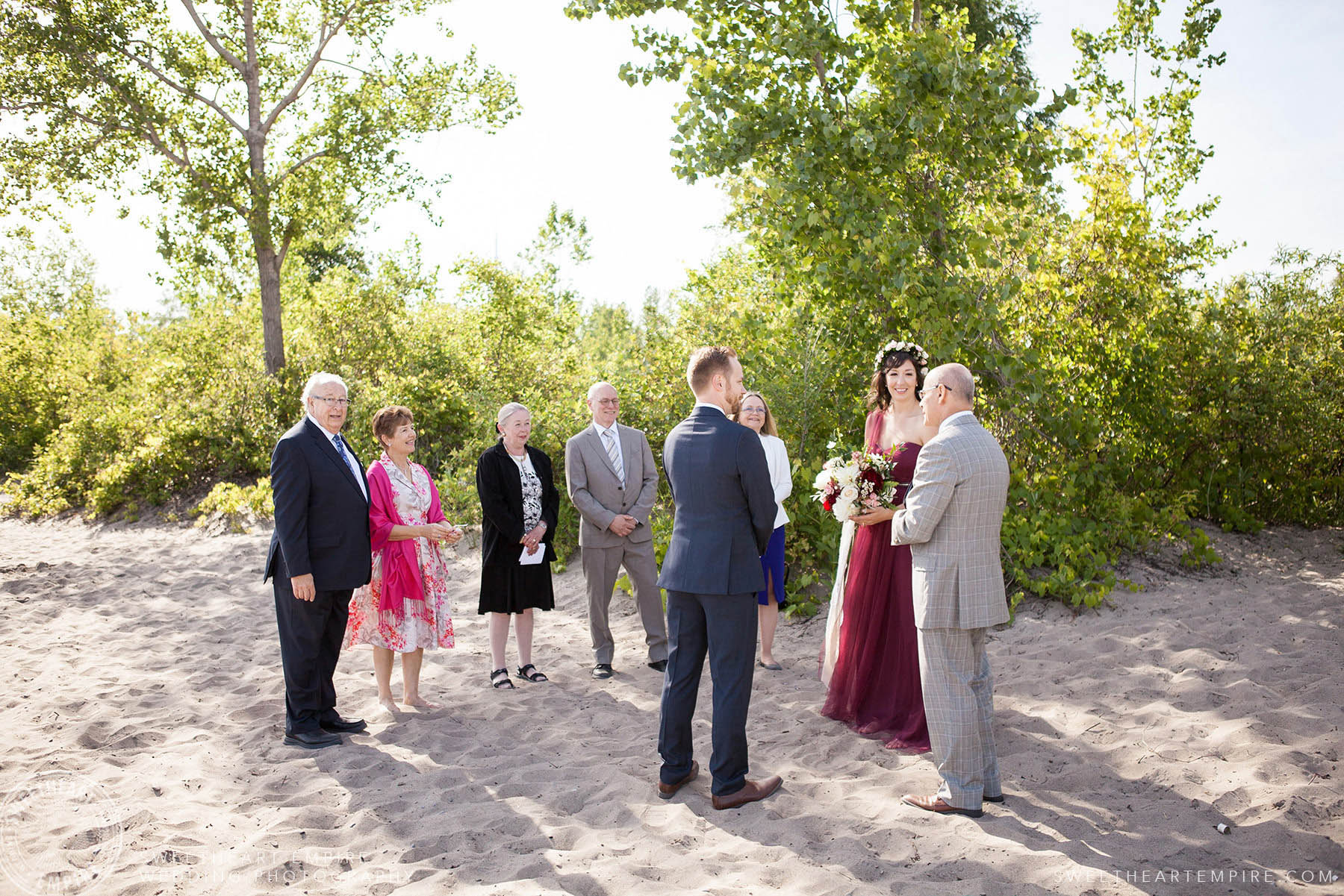 Wedding ceremony, Toronto Island Elopement