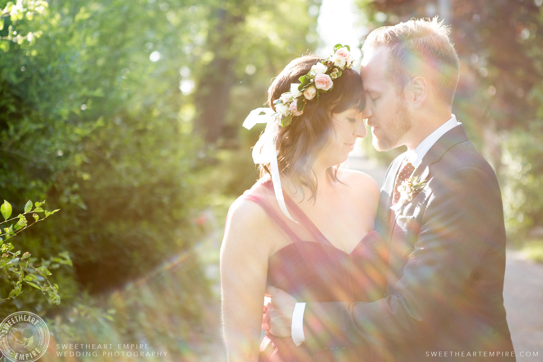 Bride and groom, Toronto Island Elopement