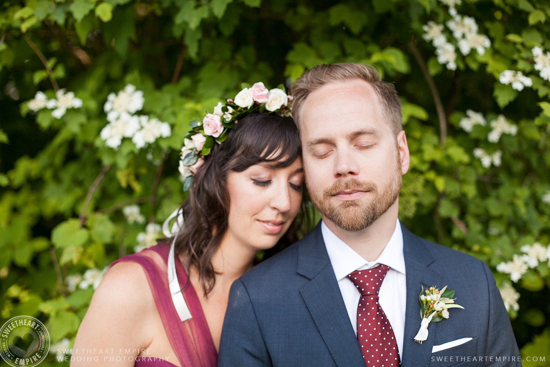 Bride and groom, Toronto Island Elopement