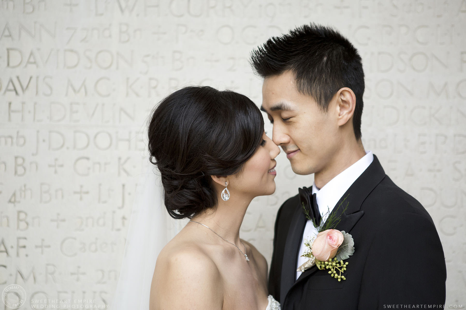 Bride and groom share an intimate moment, Hart House University of Toronto Wedding