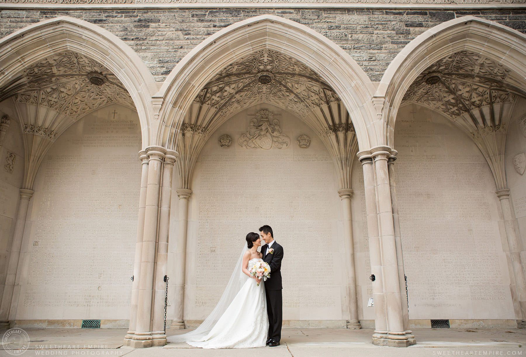 Bride and groom, Hart House University of Toronto Wedding