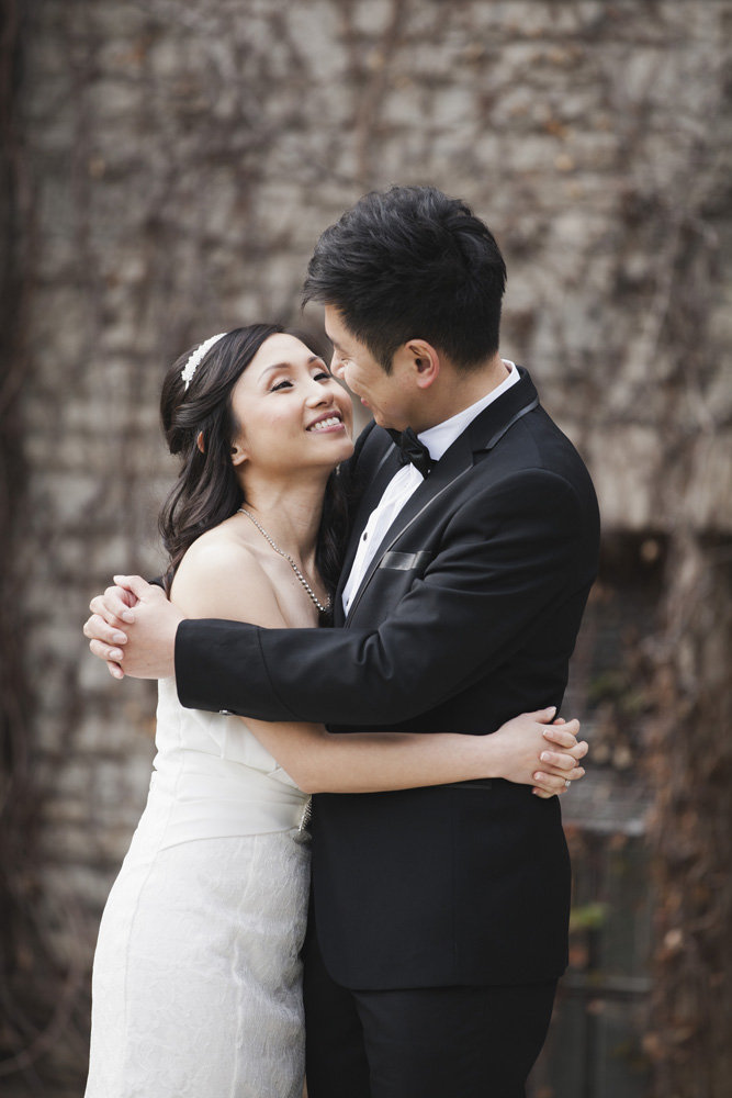 Bride and groom share a loving look, Bayview Golf & Country Club Wedding