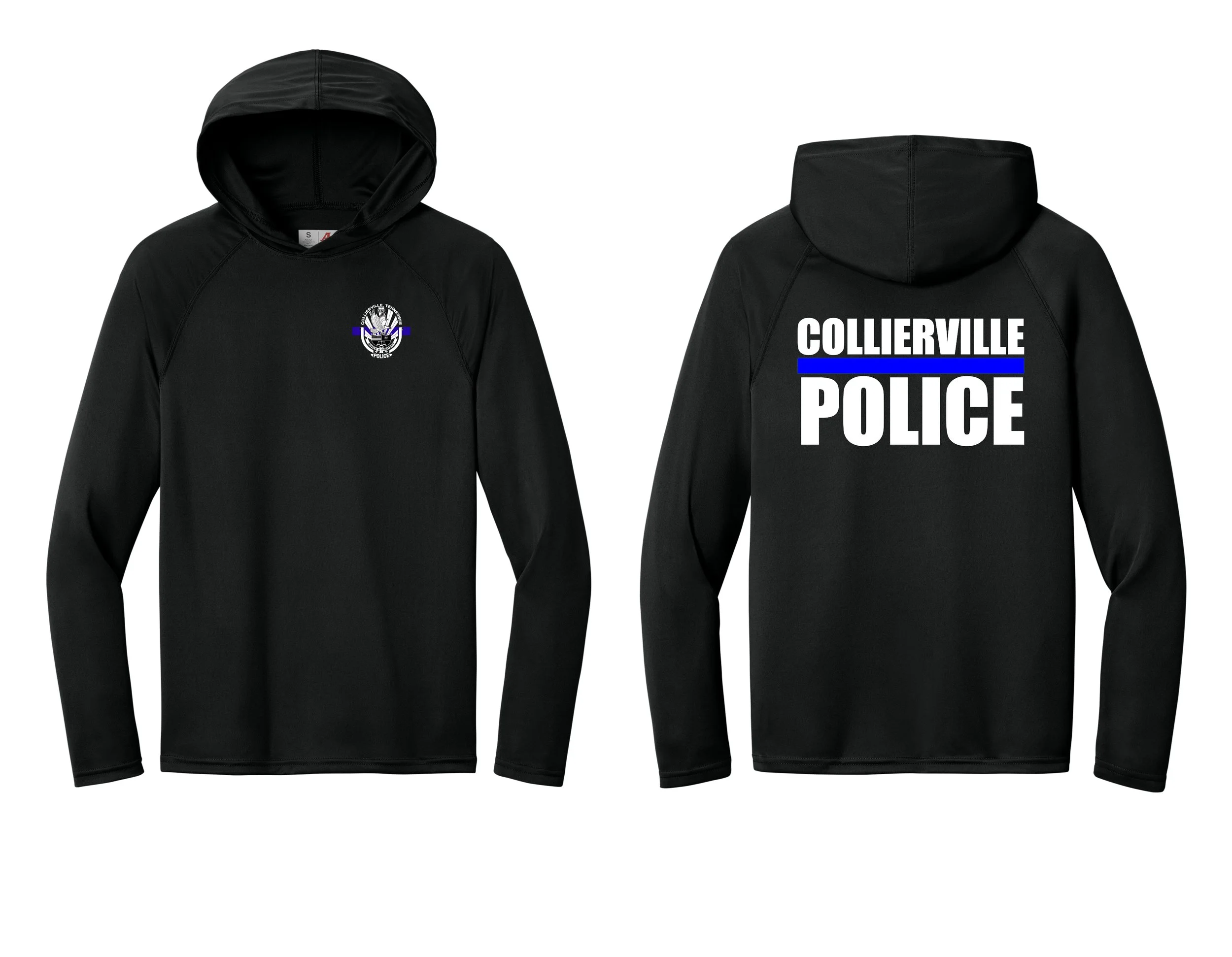 Thin Blue Line: DriFit Hooded Long Sleeve T-Shirt