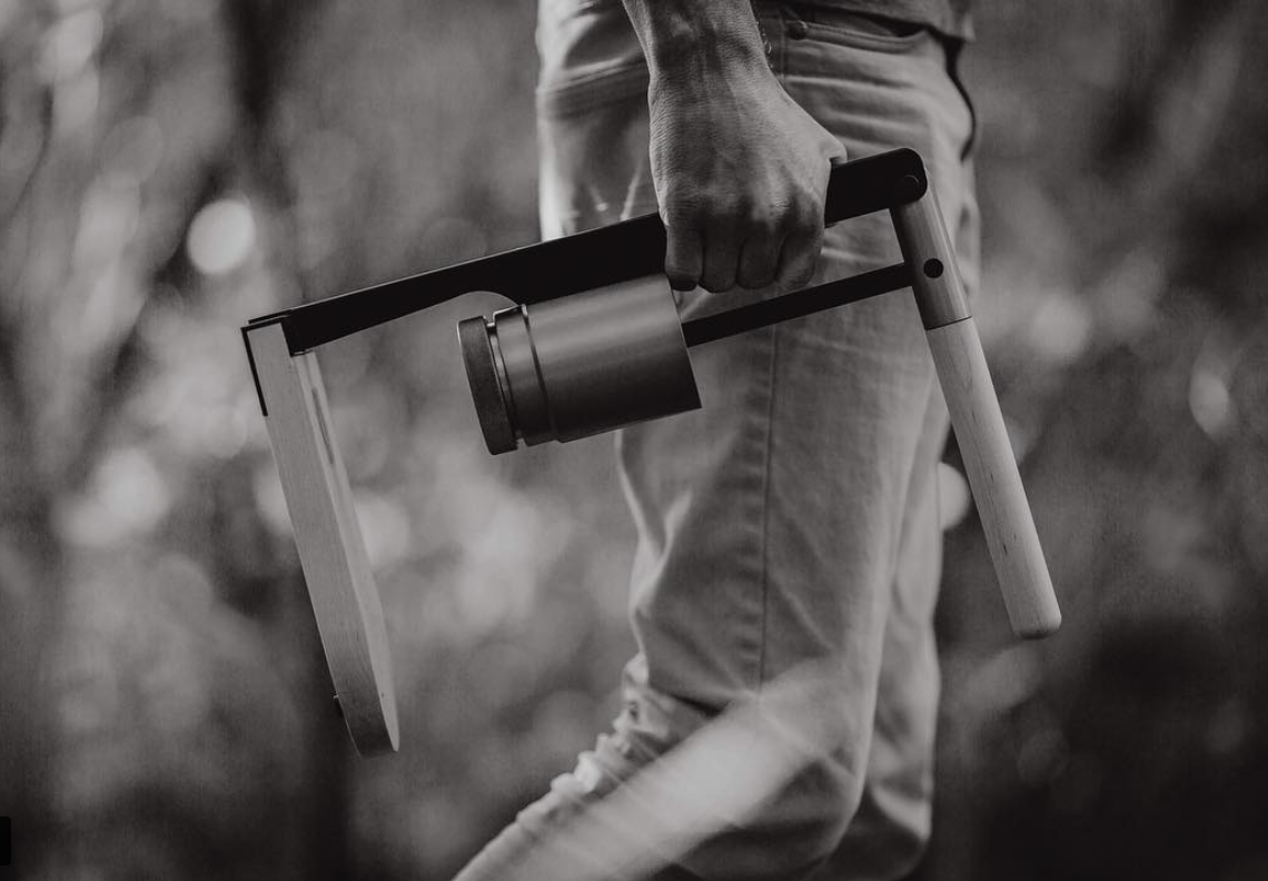 Lever Press Espresso Maker Close-up