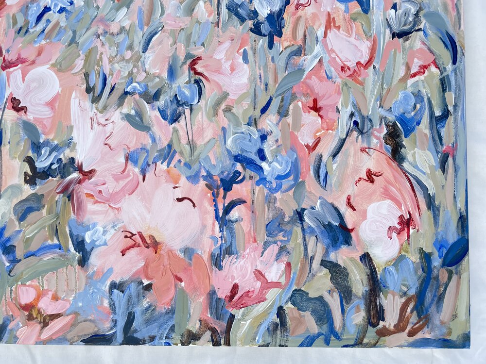24x36 Original abstract floral landscape — Chanel Kreuzer's Art