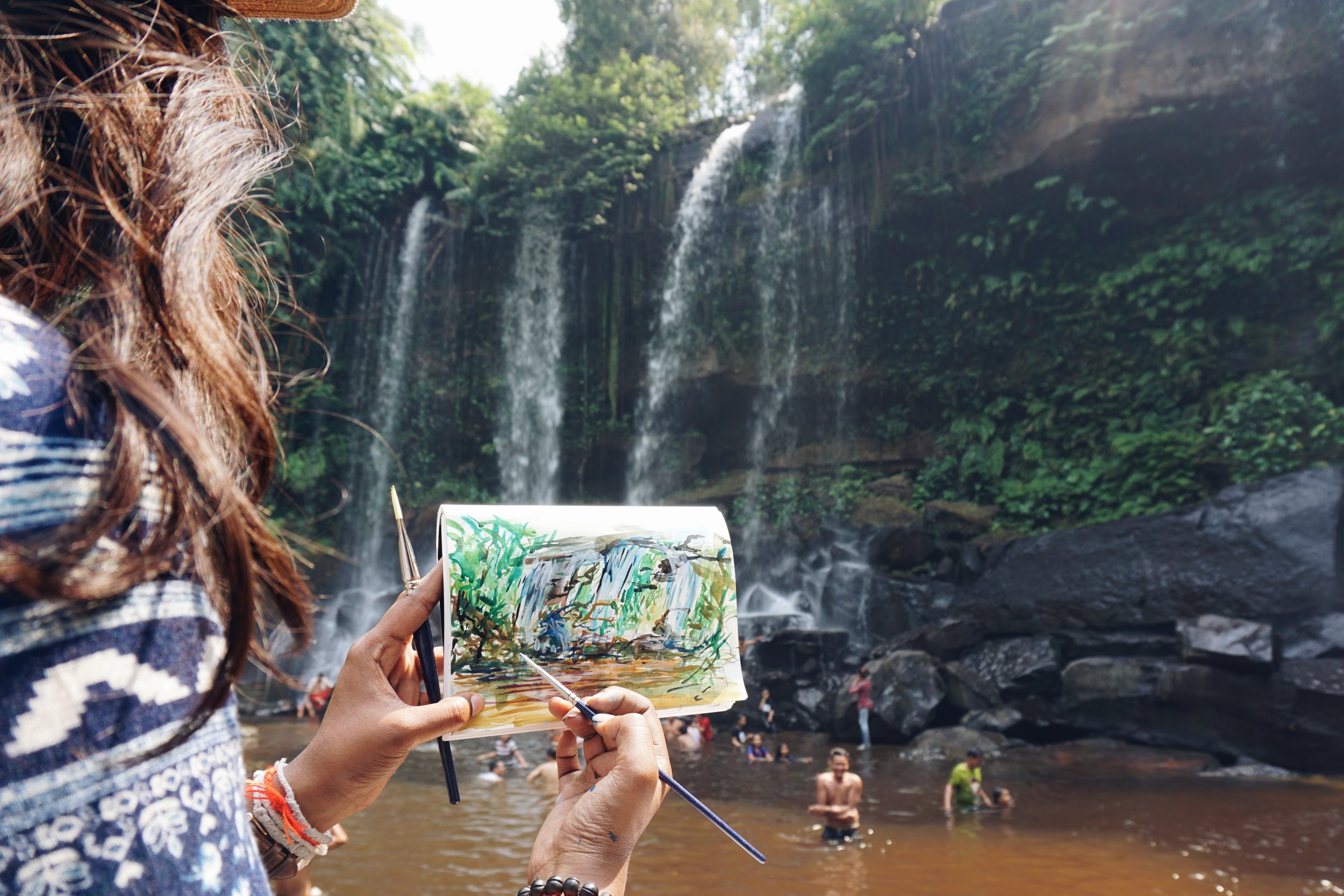 Thiviyaa's Travelling Canvas : Phnom Kulen Waterfall, Siem Reap, Cambodia Backpacking through South East Asia (2017)