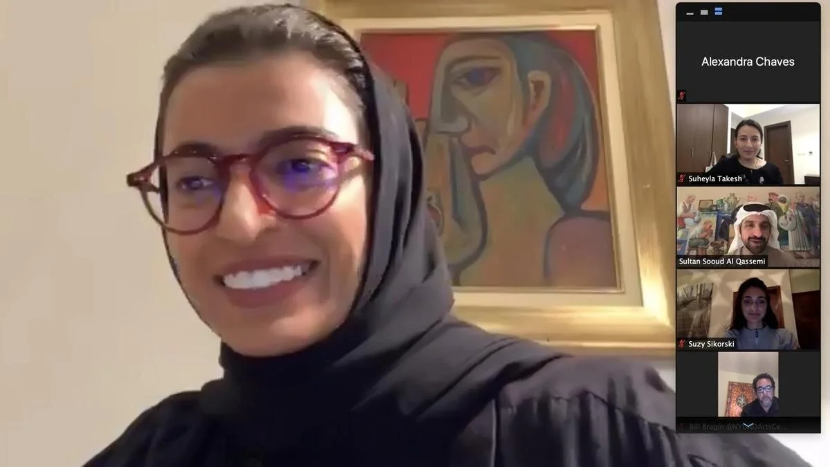Suzy Speaking on Sultan Al Qassemi's Online Cultural Majlis