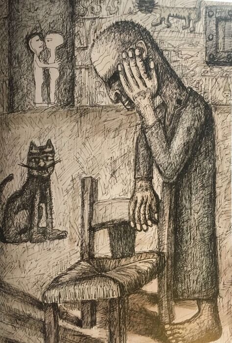 Hamed Nada. Man with Cat. Image courtesy unknown.