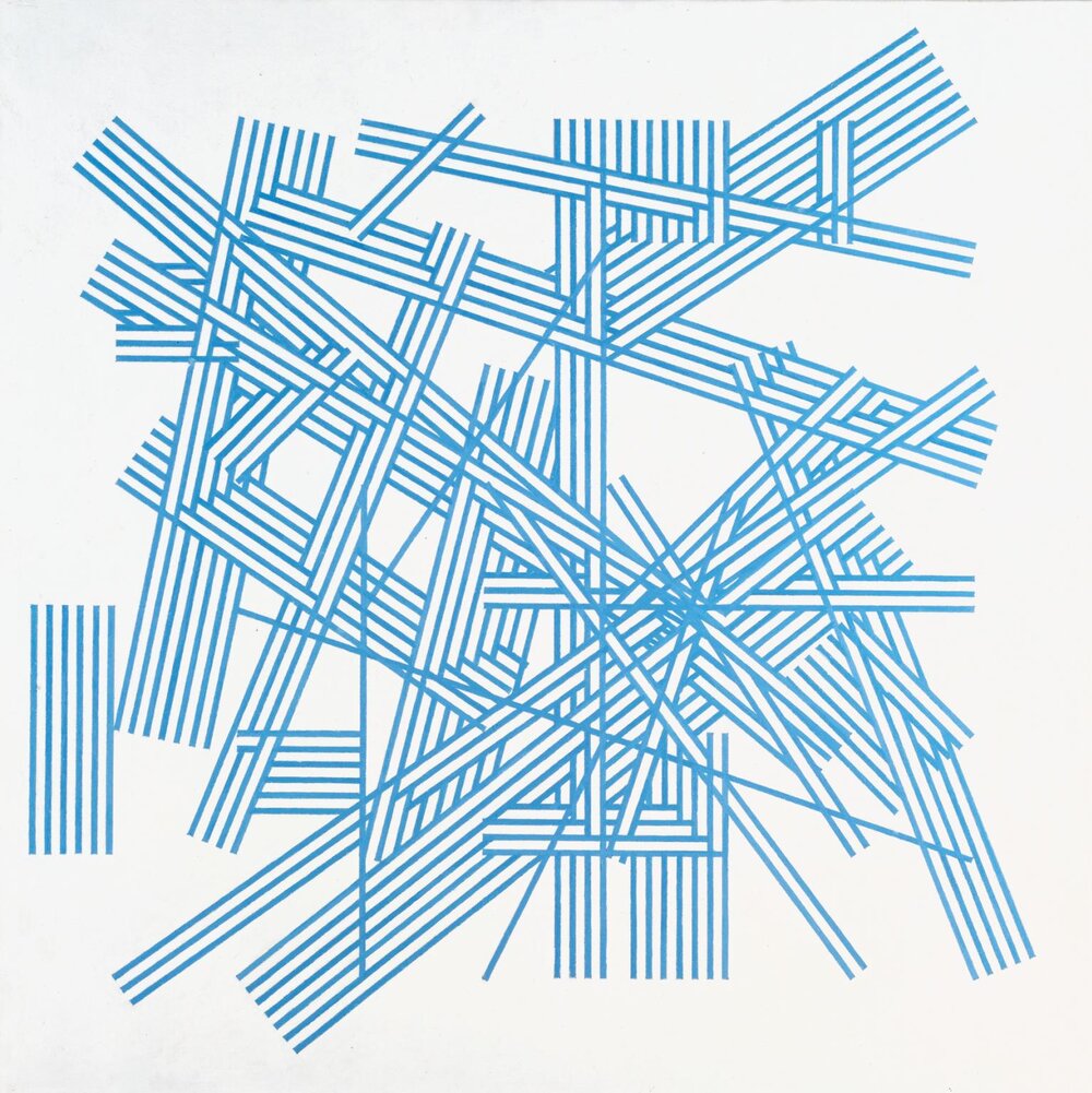 Kenneth Martin  Chance and Order, Change 6 (Monastral Blue) 1972. Image courtesy of Tate, UK.