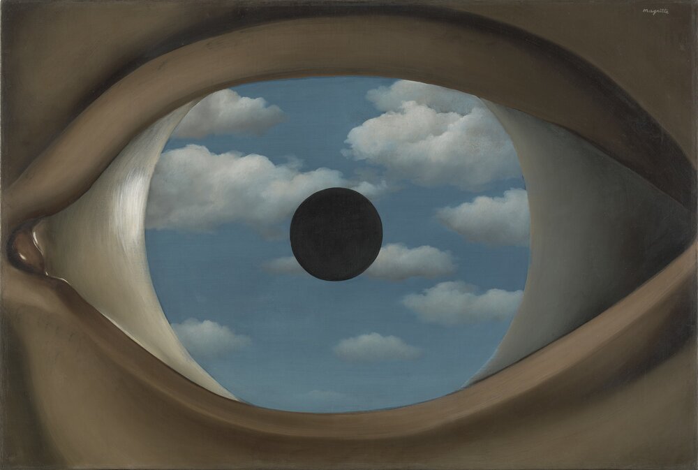 Renee Magritte, ‘The False Mirror’ (1929). Image courtesy of MoMa.
