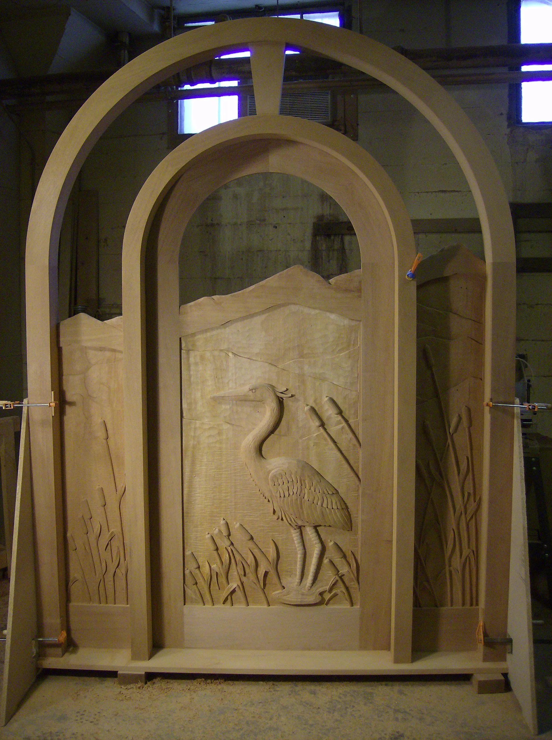 Rustic, custom entry door.