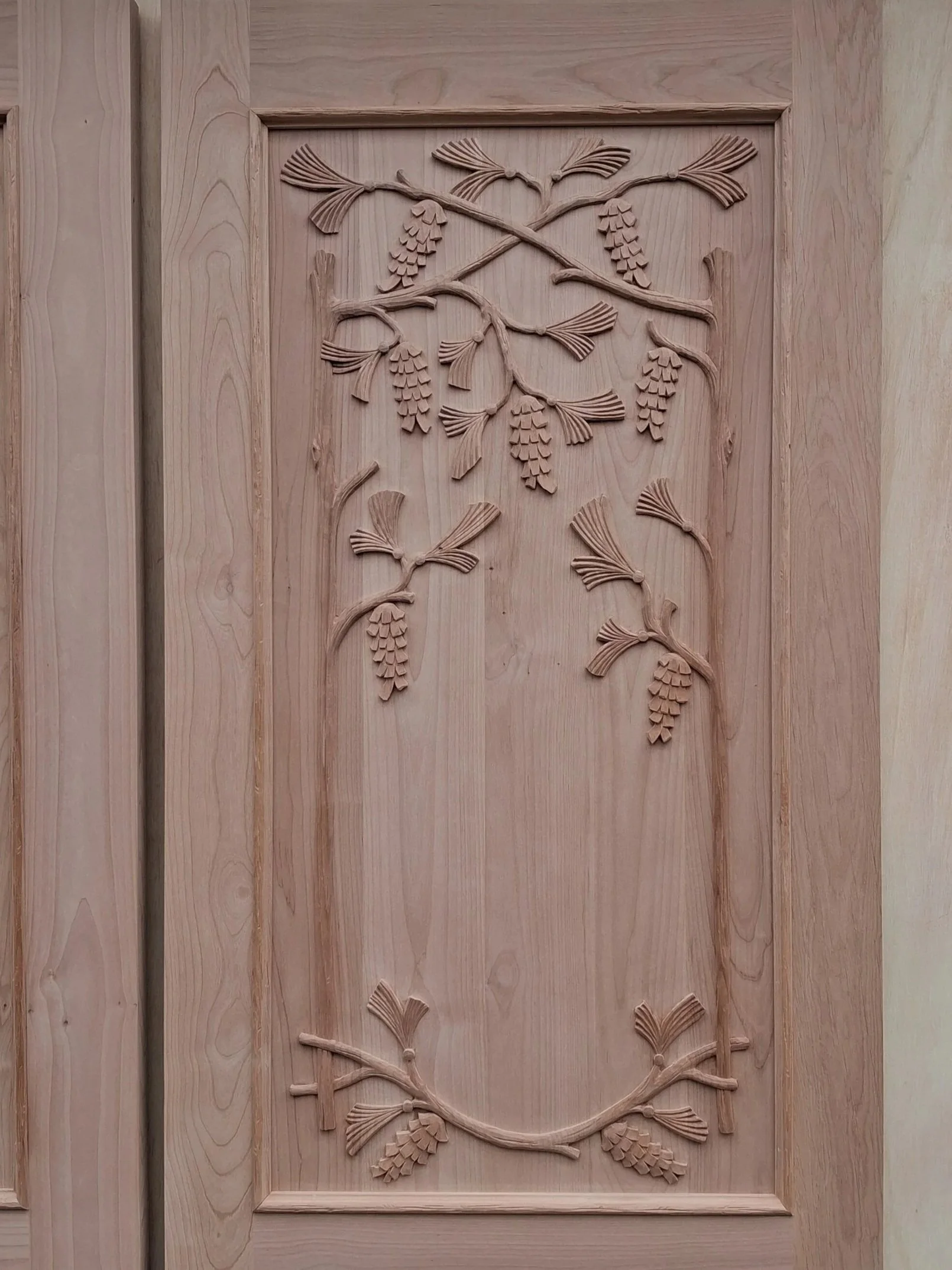 Detail of the rustic, lake house door.