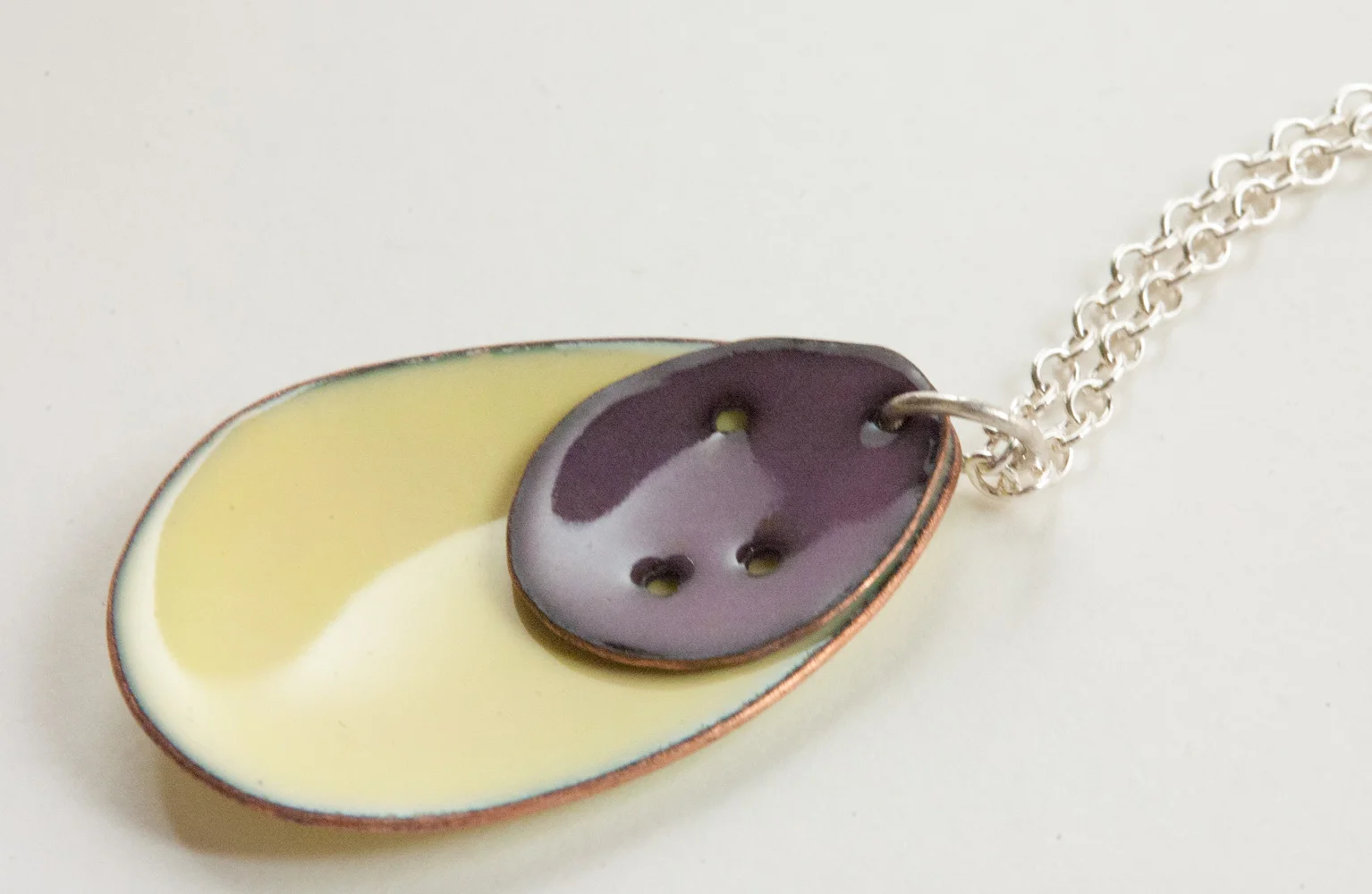 enamel jewelry, enamel pendant, enameled copper, raindrops and roses, my brown wren, tammi sloan