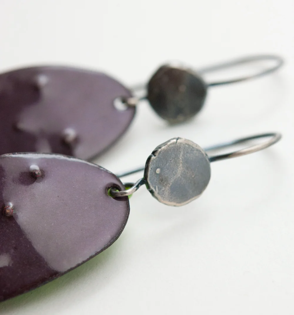 Contemporary Enamel and Silver Jewelry by Tammi Sloan of My Brown Wren