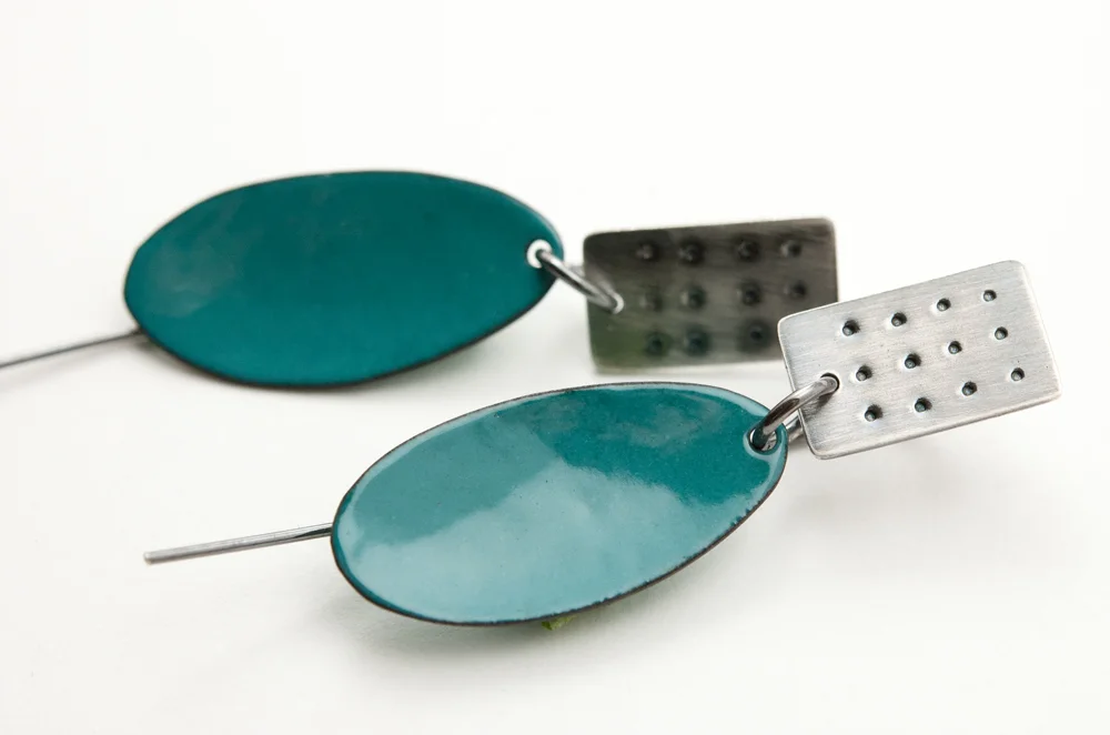 Contemporary Enamel and Silver Jewelry by Tammi Sloan of My Brown Wren