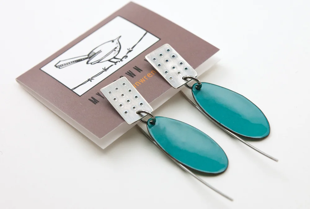 Contemporary Enamel and Silver Jewelry by Tammi Sloan of My Brown Wren