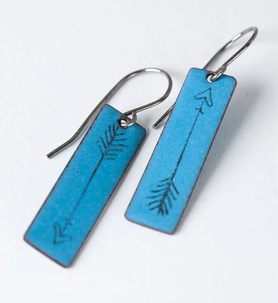 Enamel Arrow Earrings by Tammi Sloan of My Brown Wren