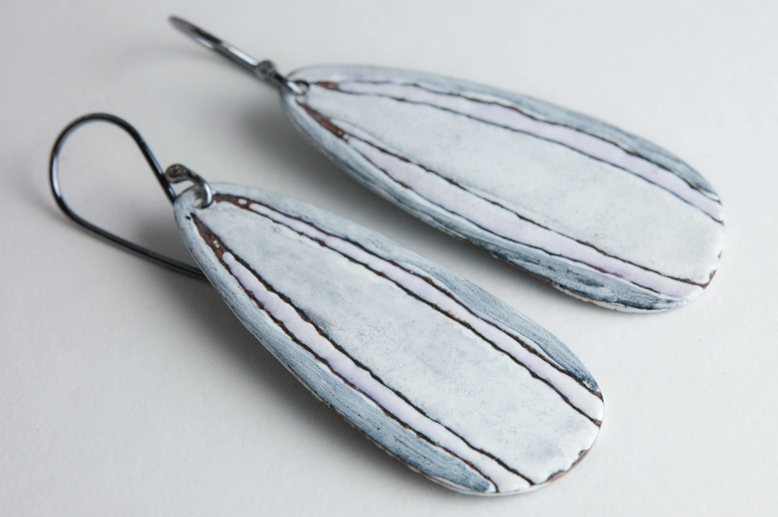 Rustic Contemporary Enamel and Silver Jewelry by Tammi Sloan of My Brown Wren