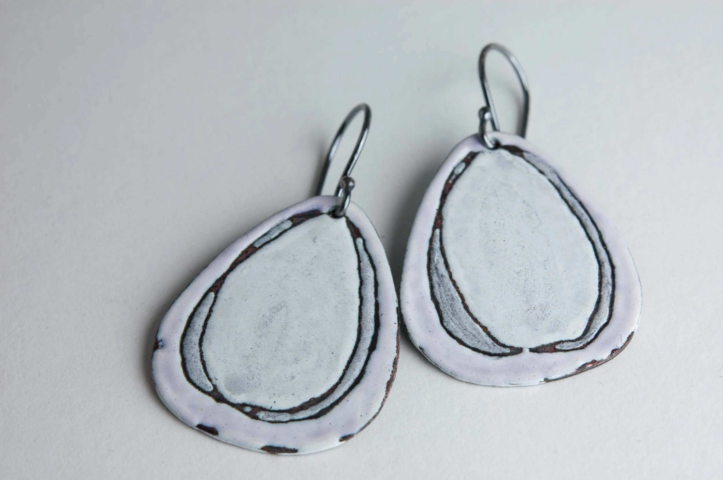 Rustic Contemporary Enamel and Silver Jewelry by Tammi Sloan of My Brown Wren