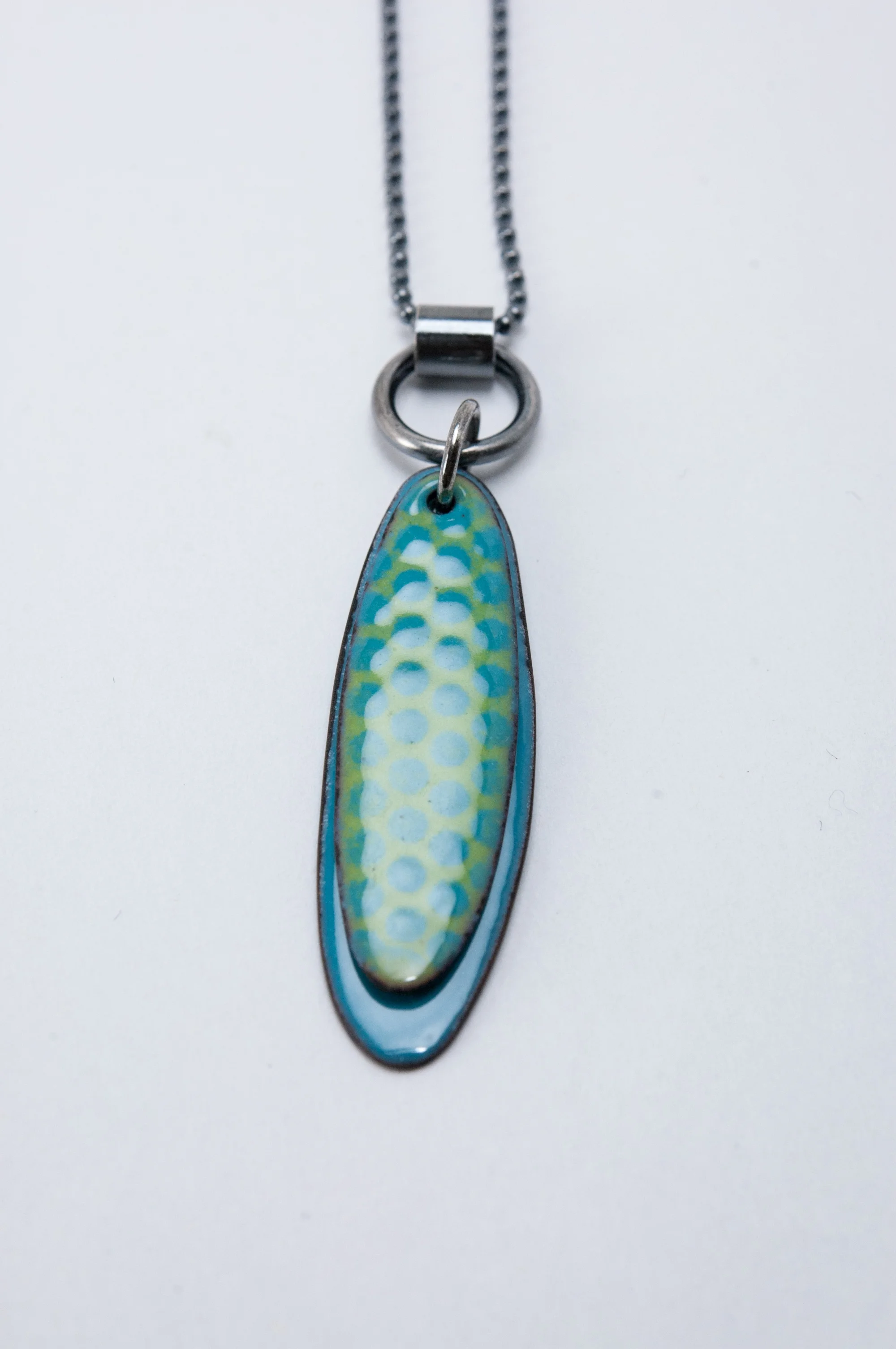 Juke Box Enamel and Silver Necklaces by Tammi Sloan of My Brown Wren