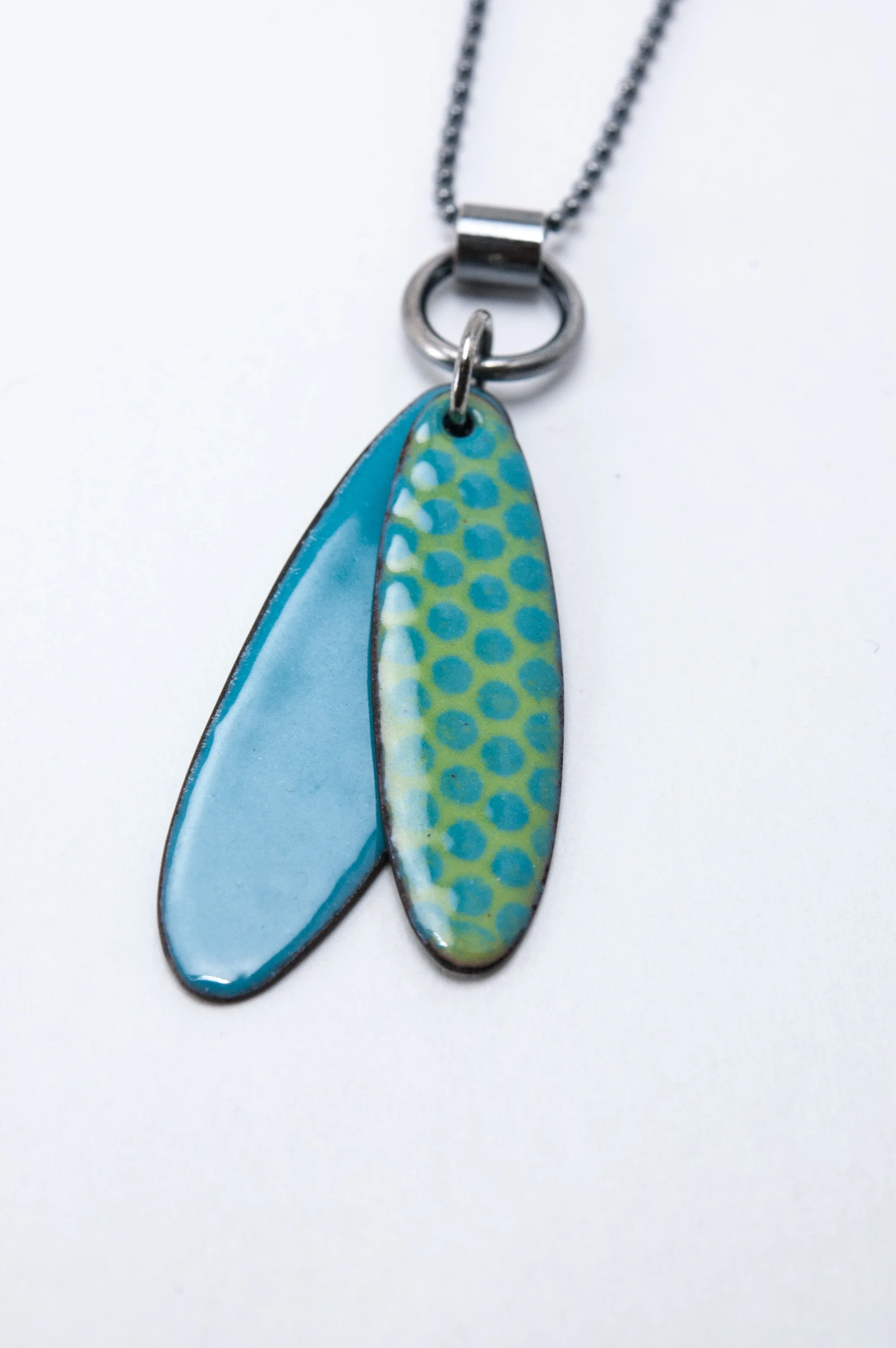 Juke Box Enamel and Silver Necklaces by Tammi Sloan of My Brown Wren