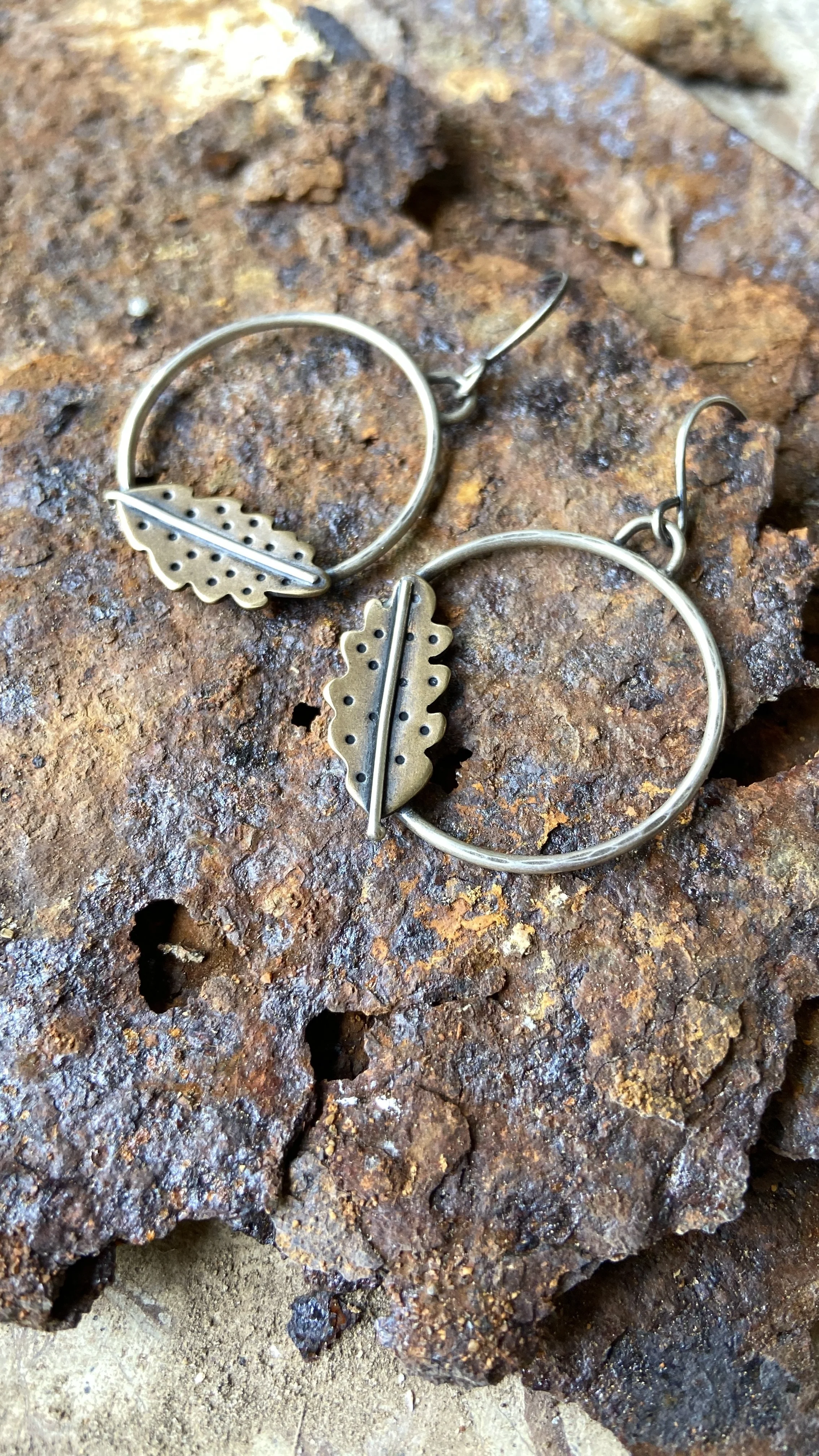 Oak Leaf Hoops