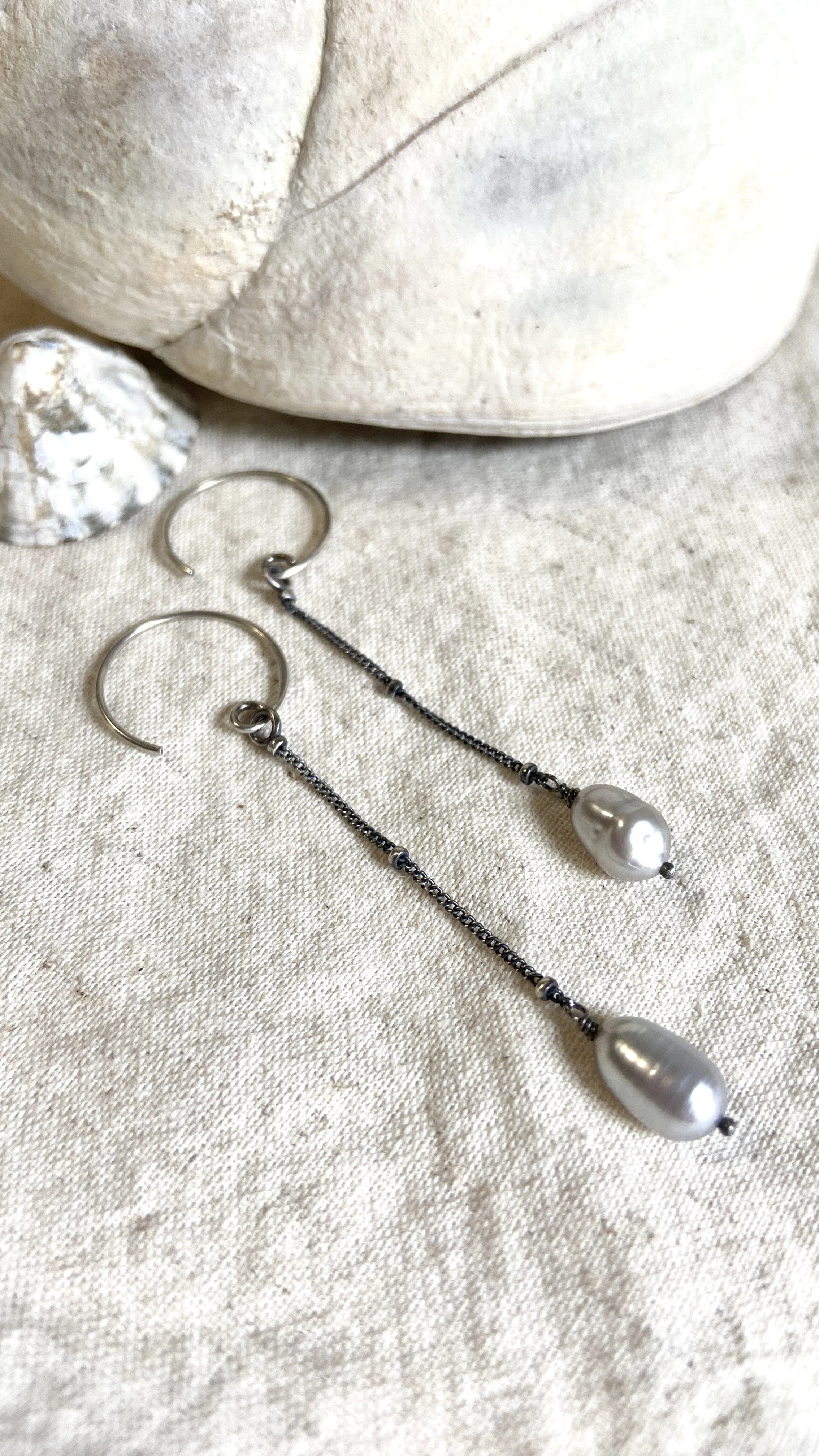 Silver and Freshwater Pearl Threaders