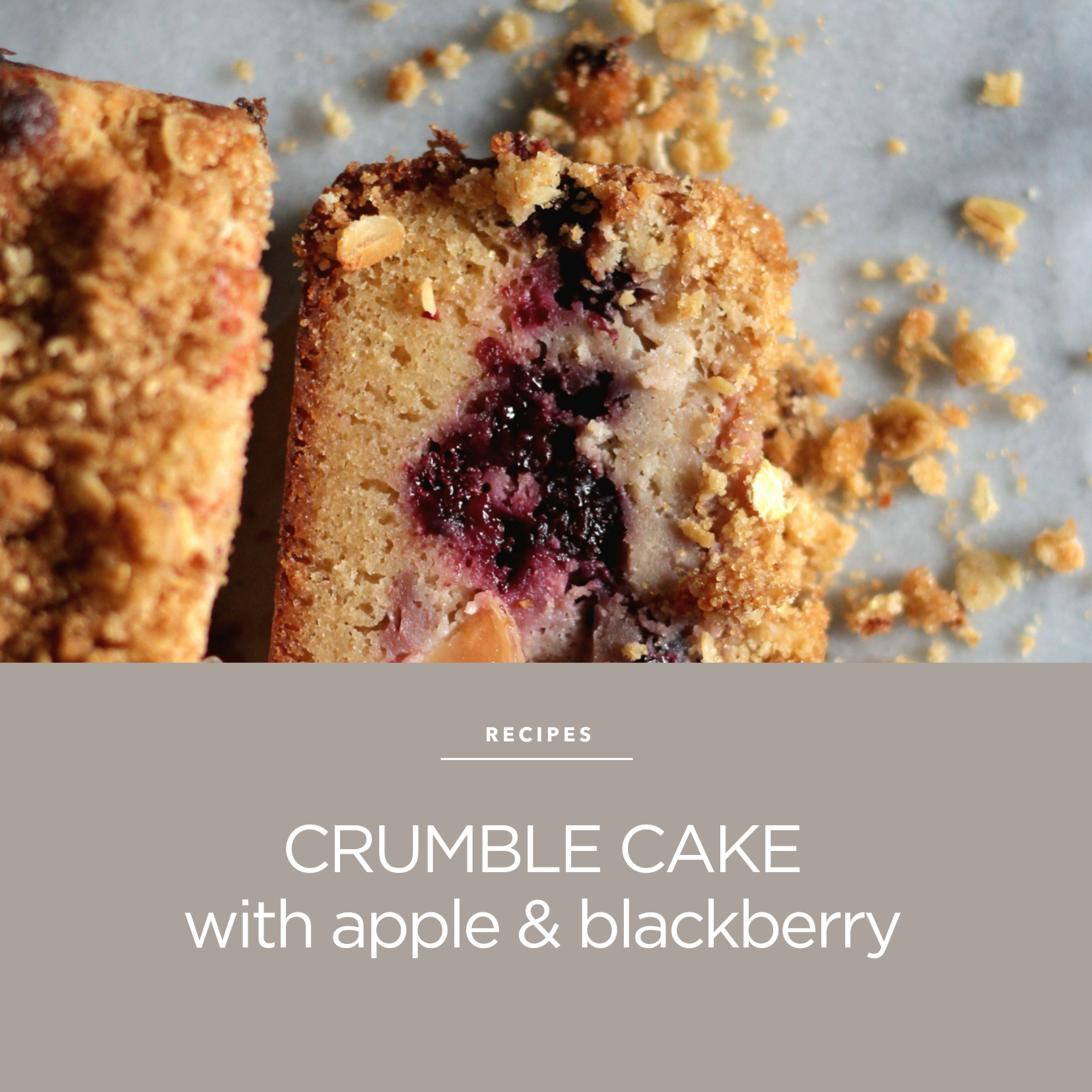 Blackberry &amp; Apple Crumble Cake with Royal Cinnamon