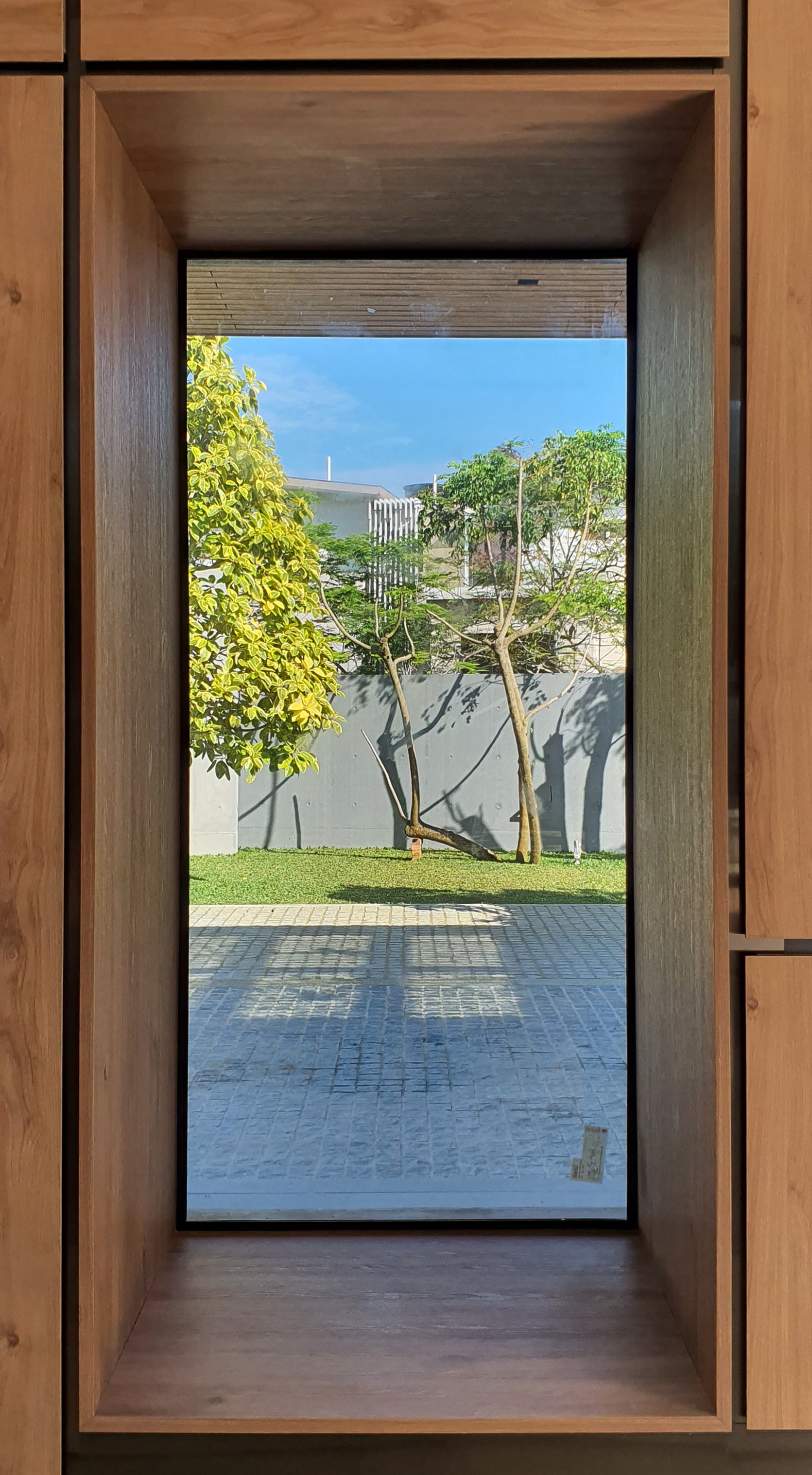 View from inside out towards the landscape