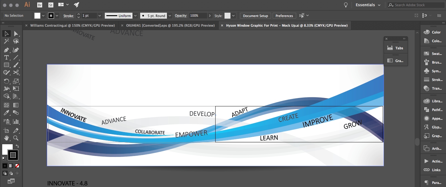 Illustrator! This was a large format window decal I was working on, so I worked in Illustrator to create it.
