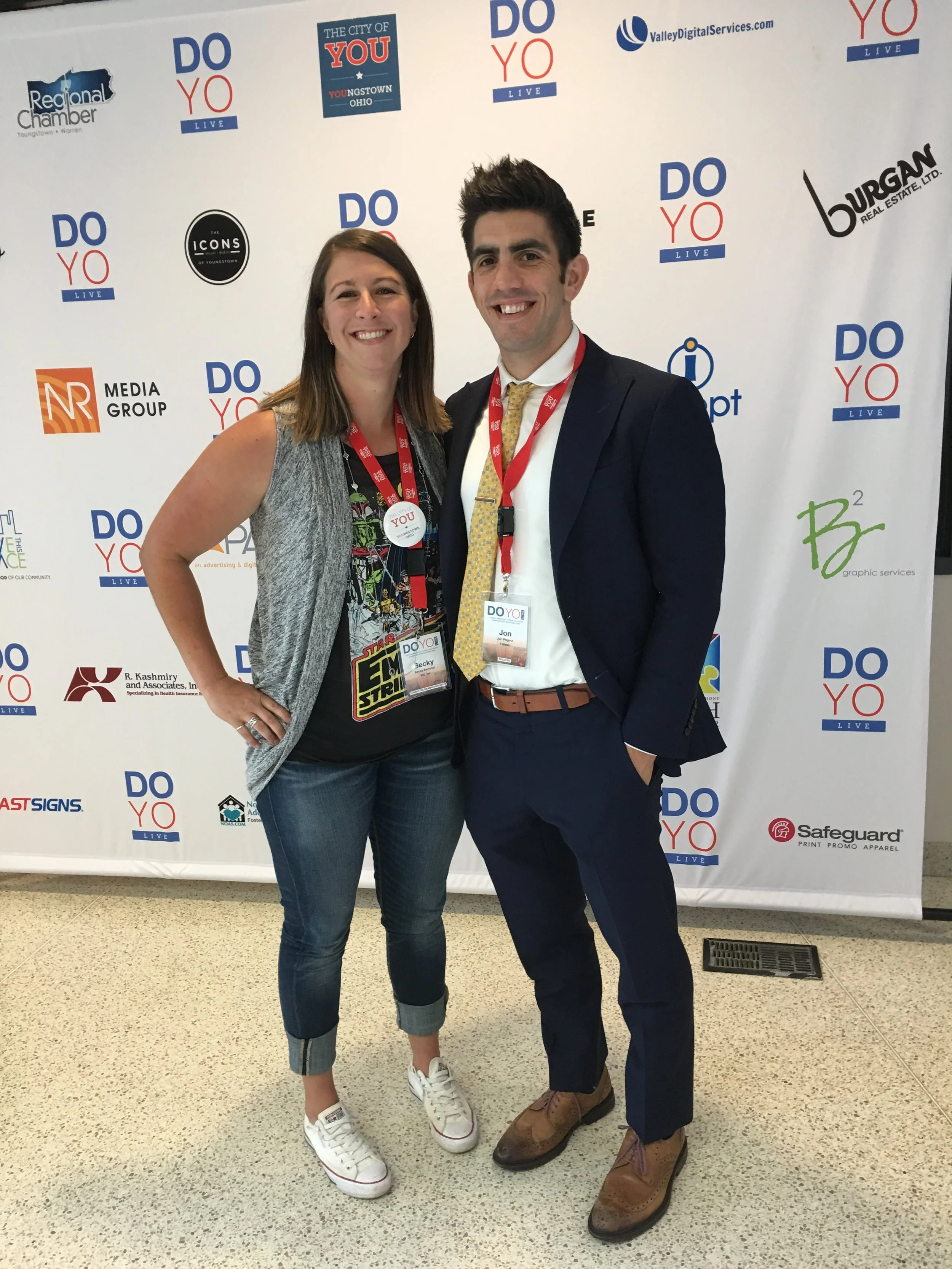 Stopped for a picture with fellow breakout session (and gym buddy) Jonathon Pogact from Marketo
