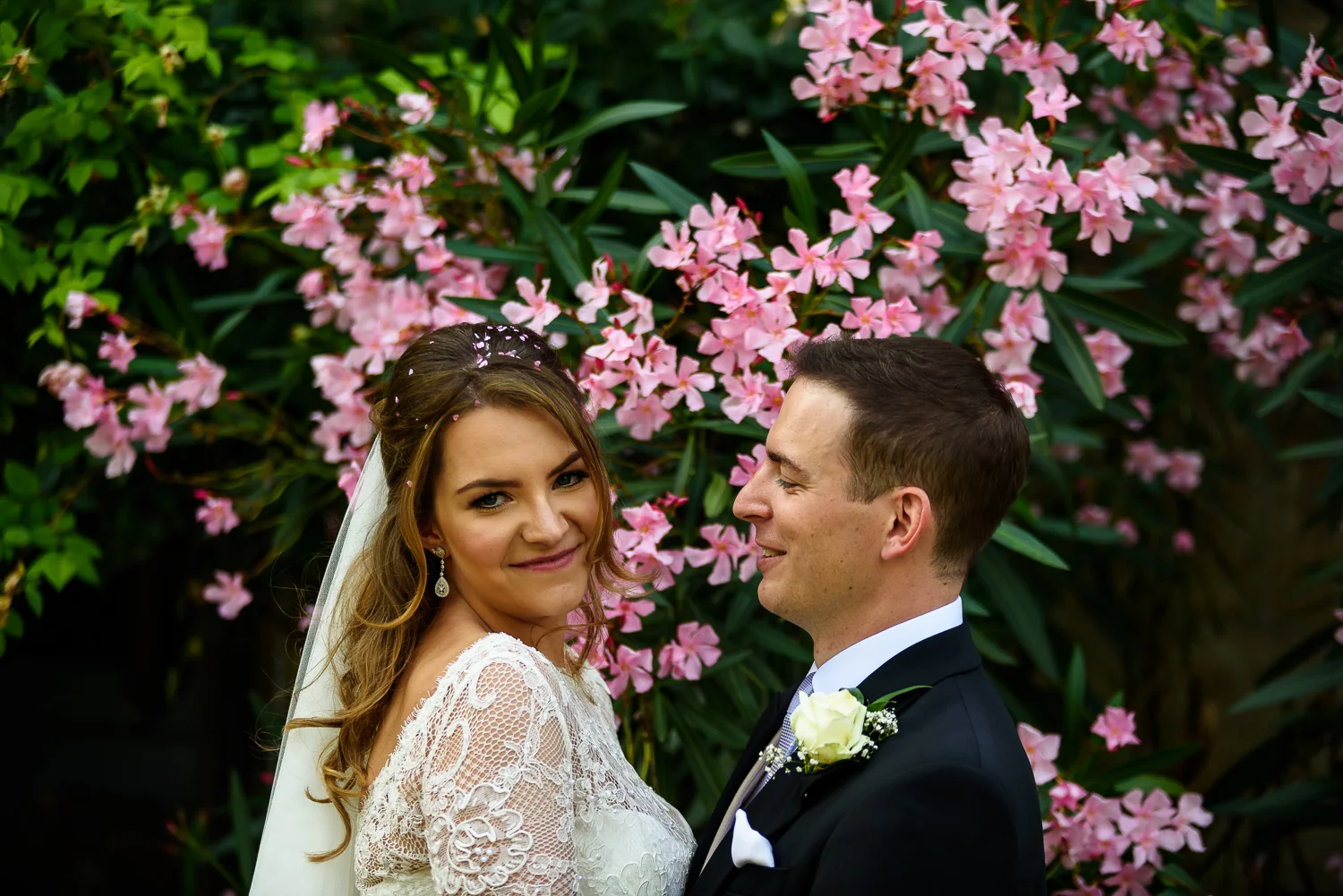 Bride and Groom Portrait | Lambeth Palace beautiful gardens | Surrey and London Wedding Photographer