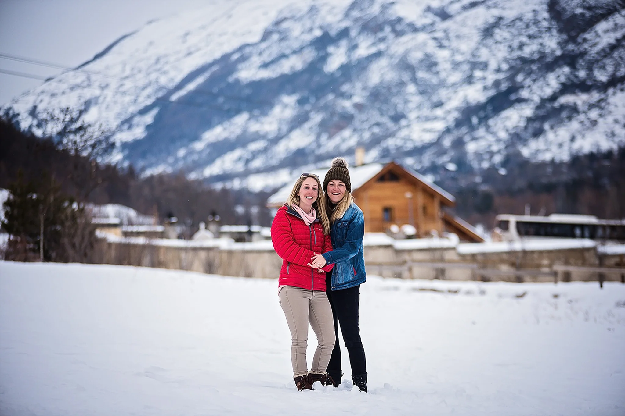 Beautiful same sex couple in the French Alps | Alex Buckland Photography