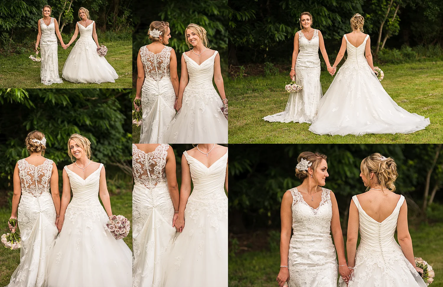 same sex couple wedding portraits