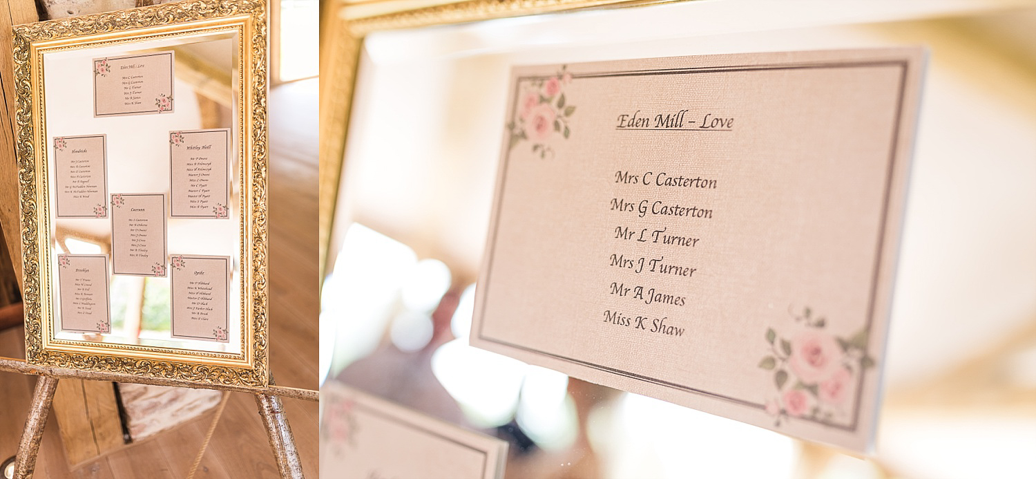 Wedding reception seating plan