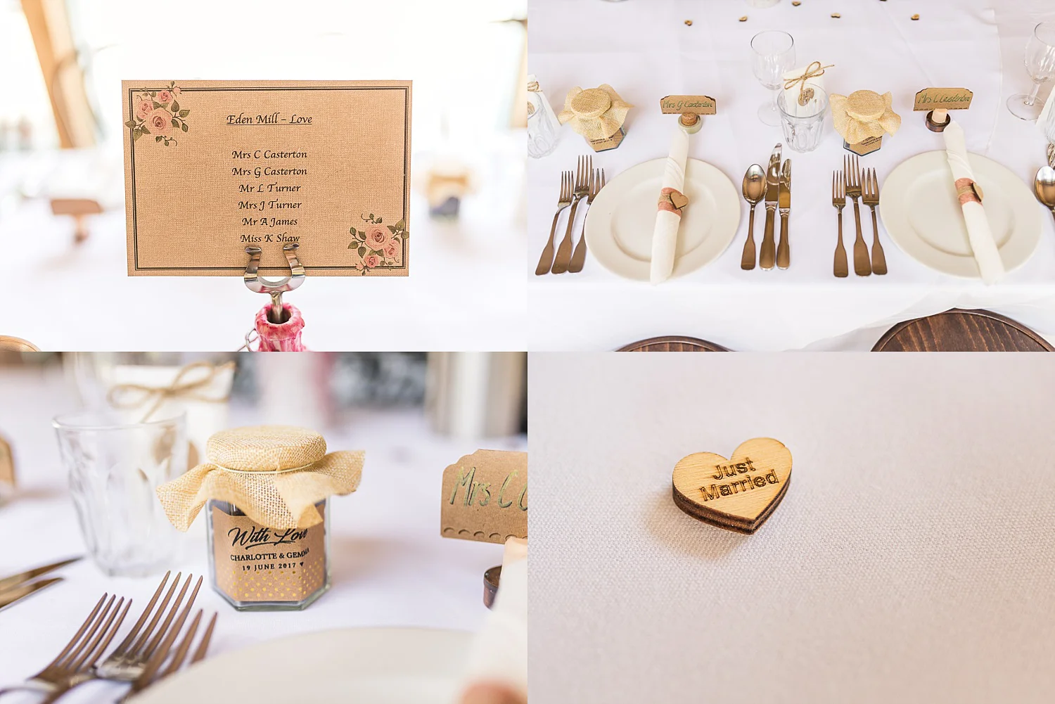 reception top table wedding details
