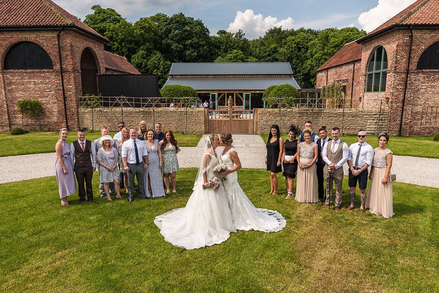 Fun lesbian wedding group photos Hazel Gap