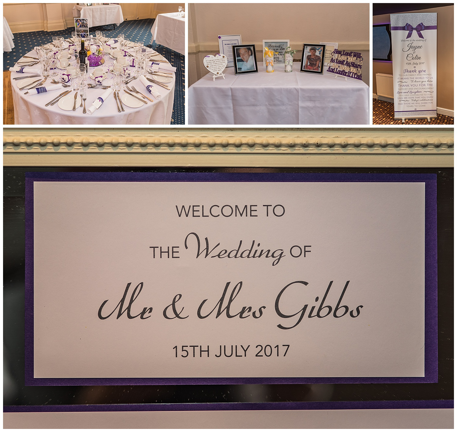 wedding reception details at glenmore house