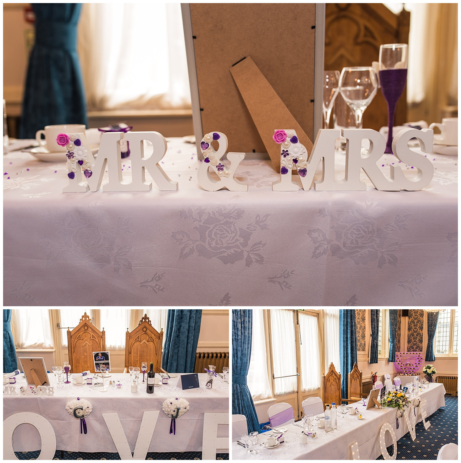 mr and mrs love letters at surbiton wedding