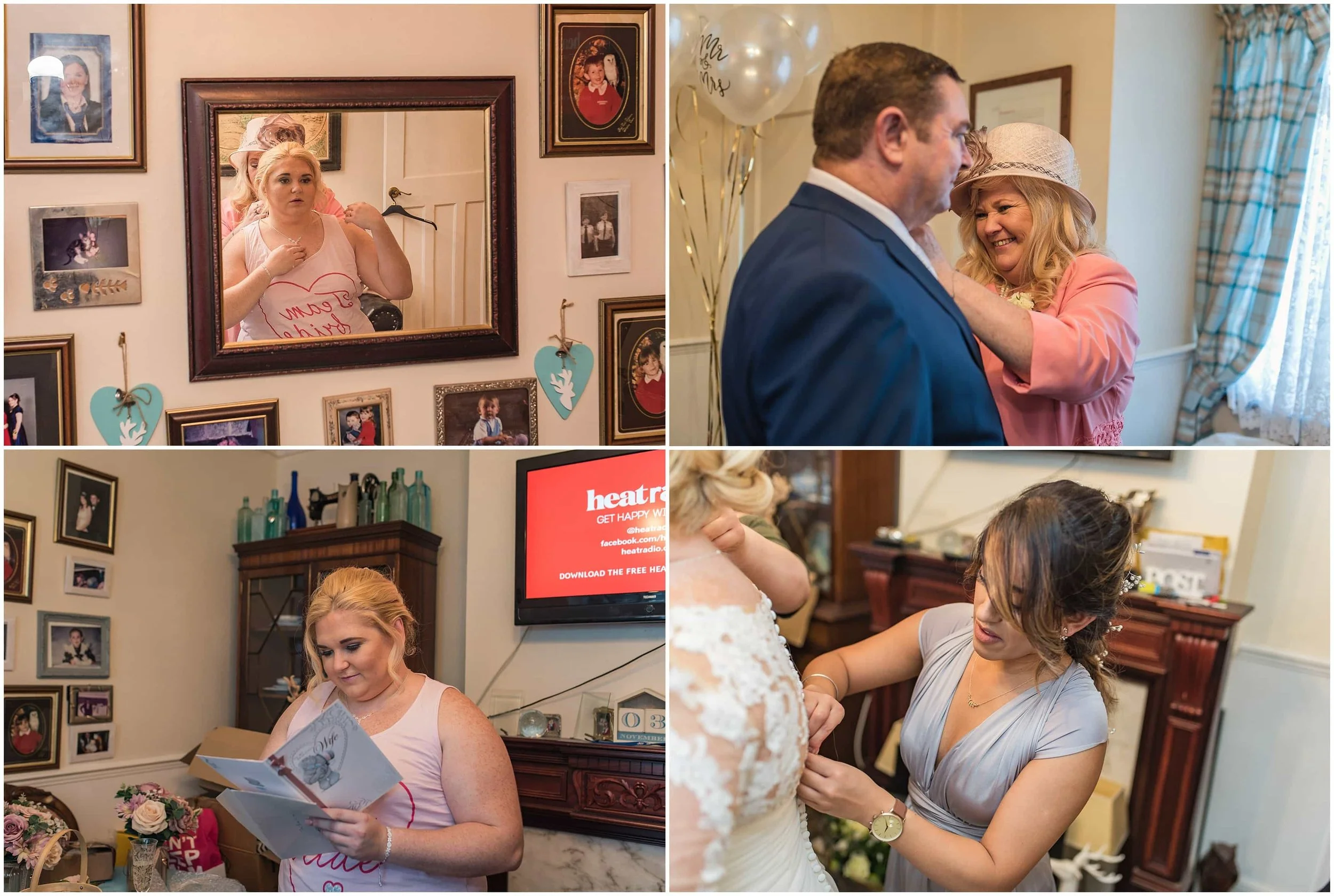 Bride getting ready before her Richmond Hill Hotel wedding