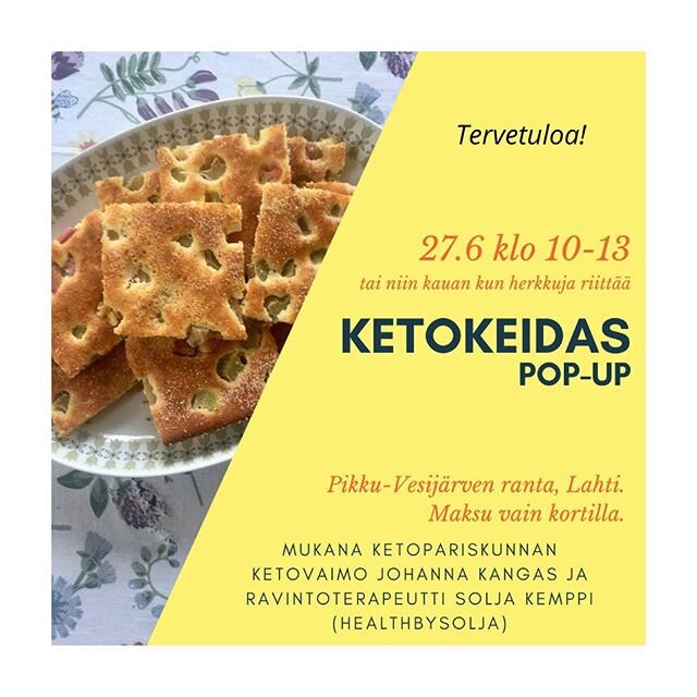 Ensi viikolla n&auml;hd&auml;&auml;n! Meill&auml; on @ketovaimo Johannan kanssa suunnitteilla niin suolaisia kuin makeitakin ketoherkkuja joita saa tulla nauttimaan vaikkei ketoilisikaan! 😄Kaikki luonnollisesti sokeritonta,  mutta osa on my&ouml;s g