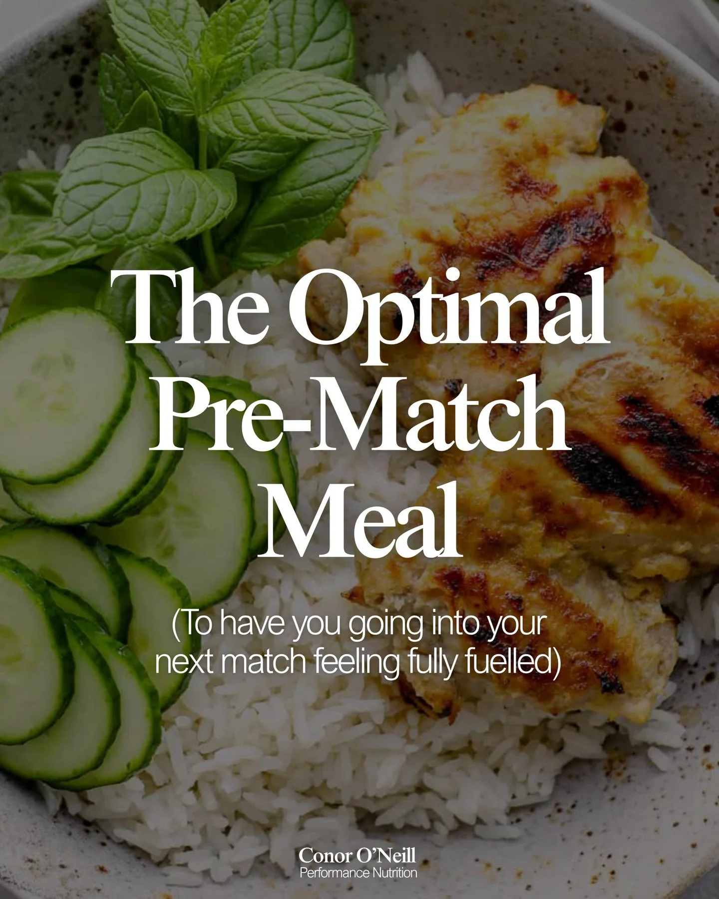 These are the 4 main goals I have when designing a pre-match meal&hellip;

P.s. If you want examples of exactly what this looks like, message me &ldquo;PRE-MATCH&rdquo; and I&rsquo;ll send on my template [100% Free].