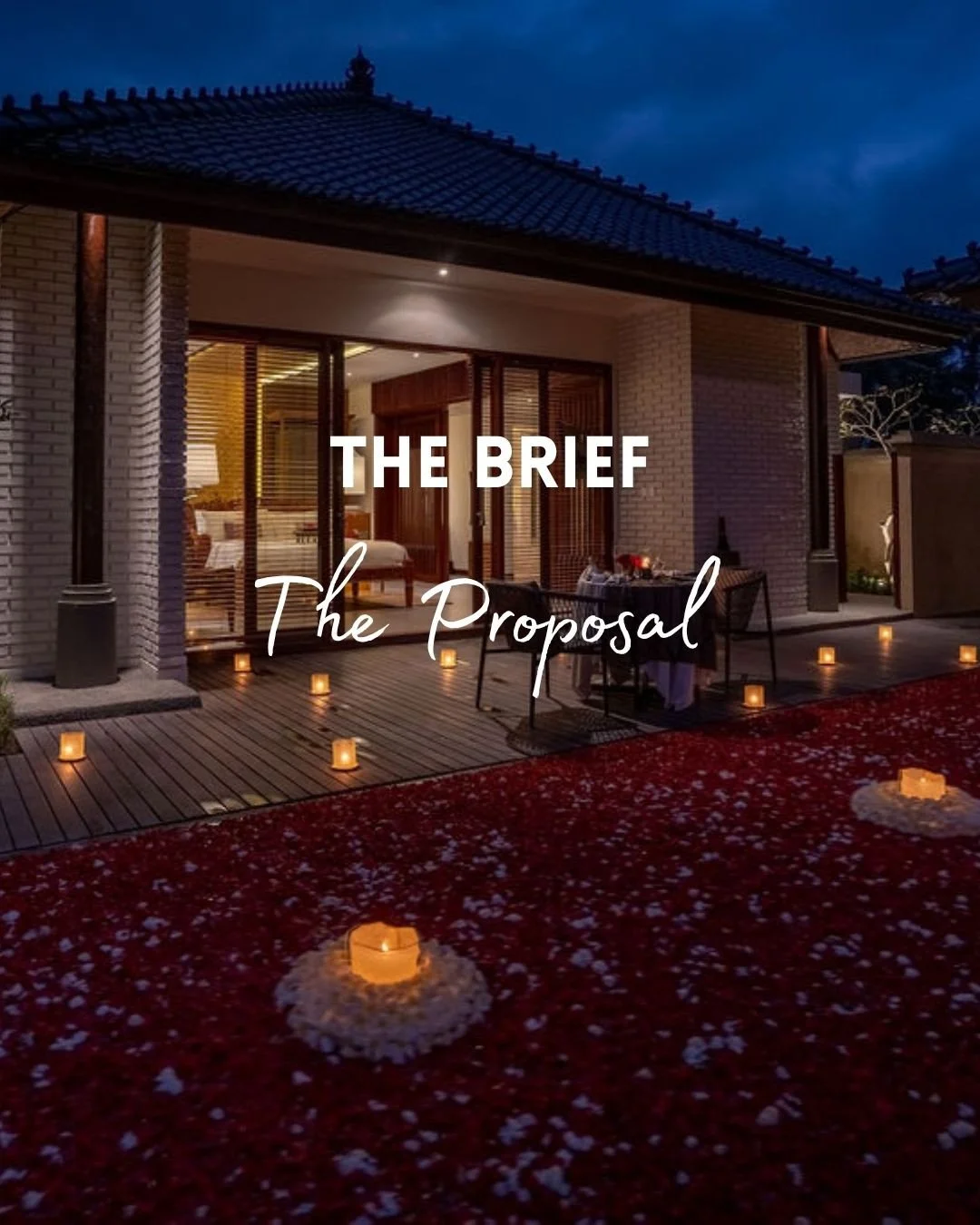 THE BRIEF - Marriage proposal. Romantic set up, small private villa but with access to hotel &amp; spa, not too far away from town to explore, shop, and go out to restaurants.⁠
Tanah Gajah in Ubud&rsquo;s highlands offers secluded private pool villas