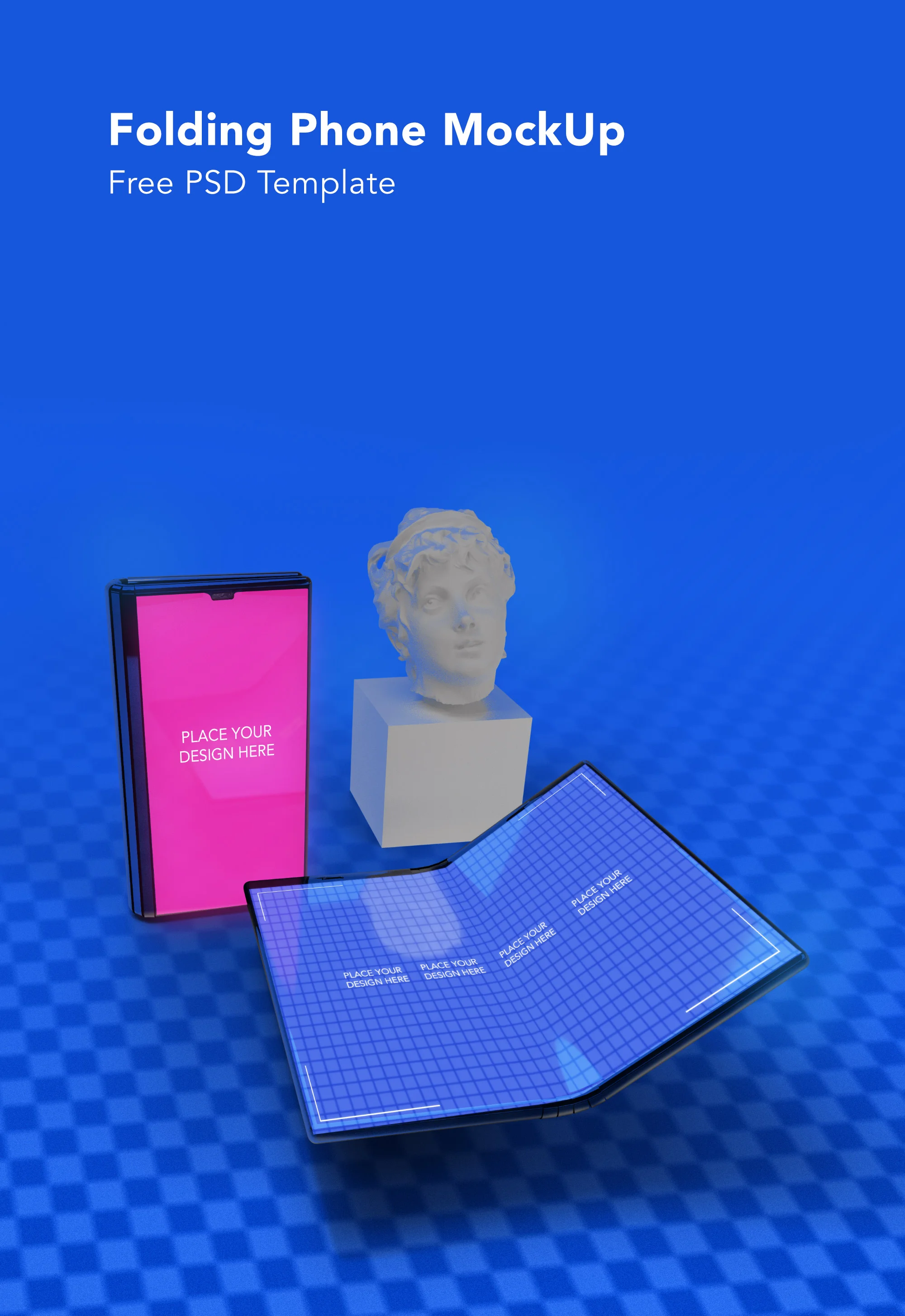 Folding Phone - Free PSD MockUp 